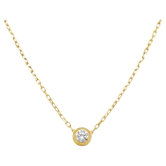 Cartier D'Amour Diamond Pendant Necklace 18K Yellow Gold Large Model