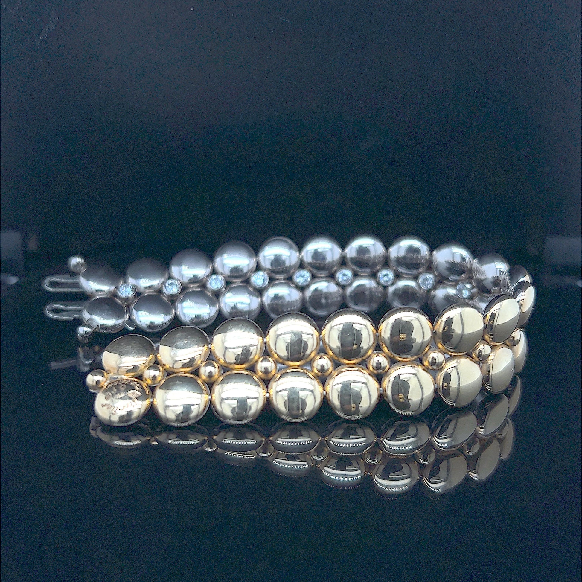 Cartier Honey Moon 18k Yellow & White Gold Reversible Diamond Bracelet