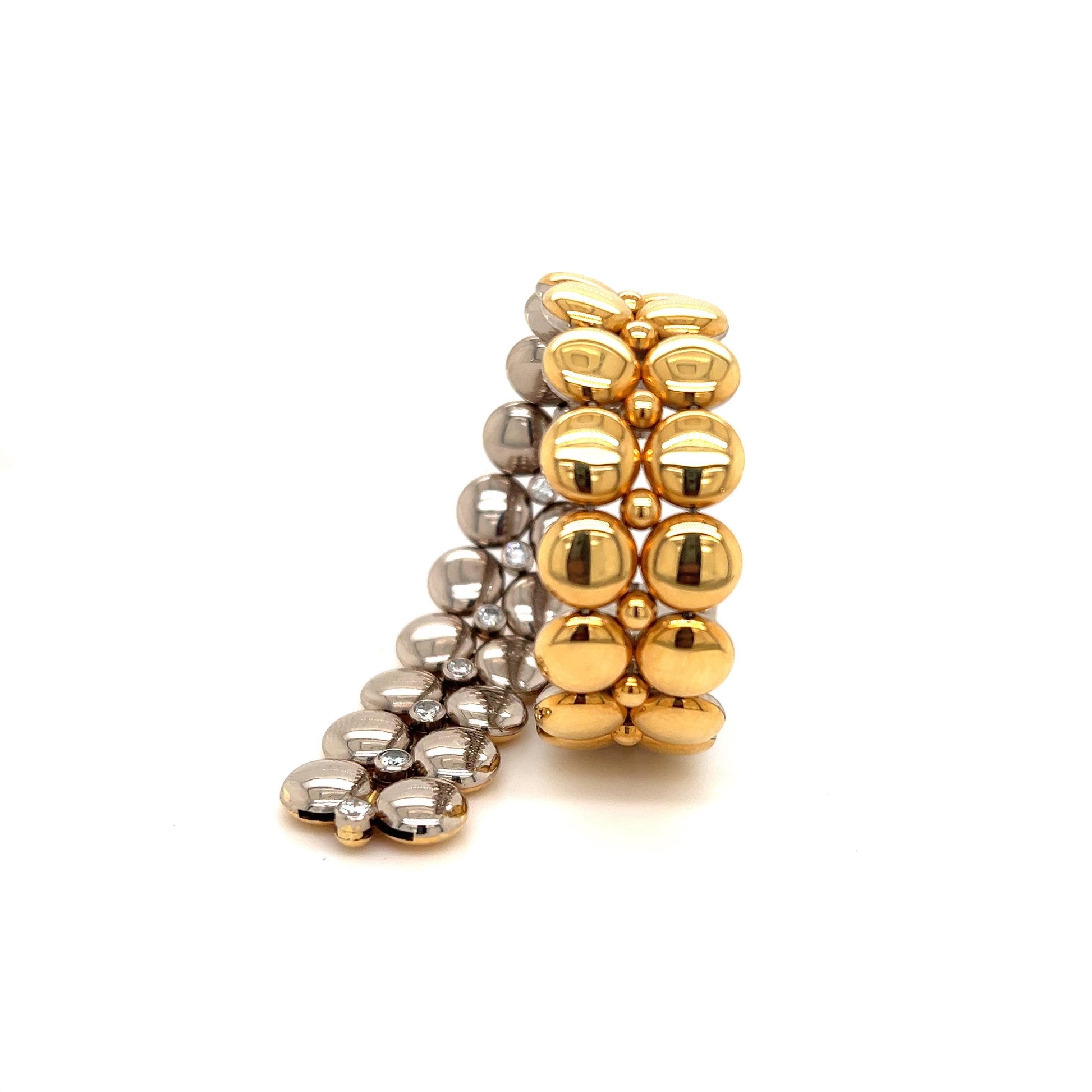 Cartier Honey Moon 18k Yellow & White Gold Reversible Diamond Bracelet