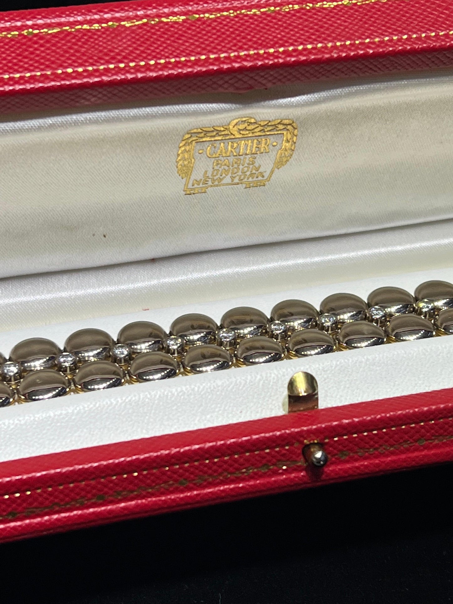 Cartier Honey Moon 18k Yellow & White Gold Reversible Diamond Bracelet