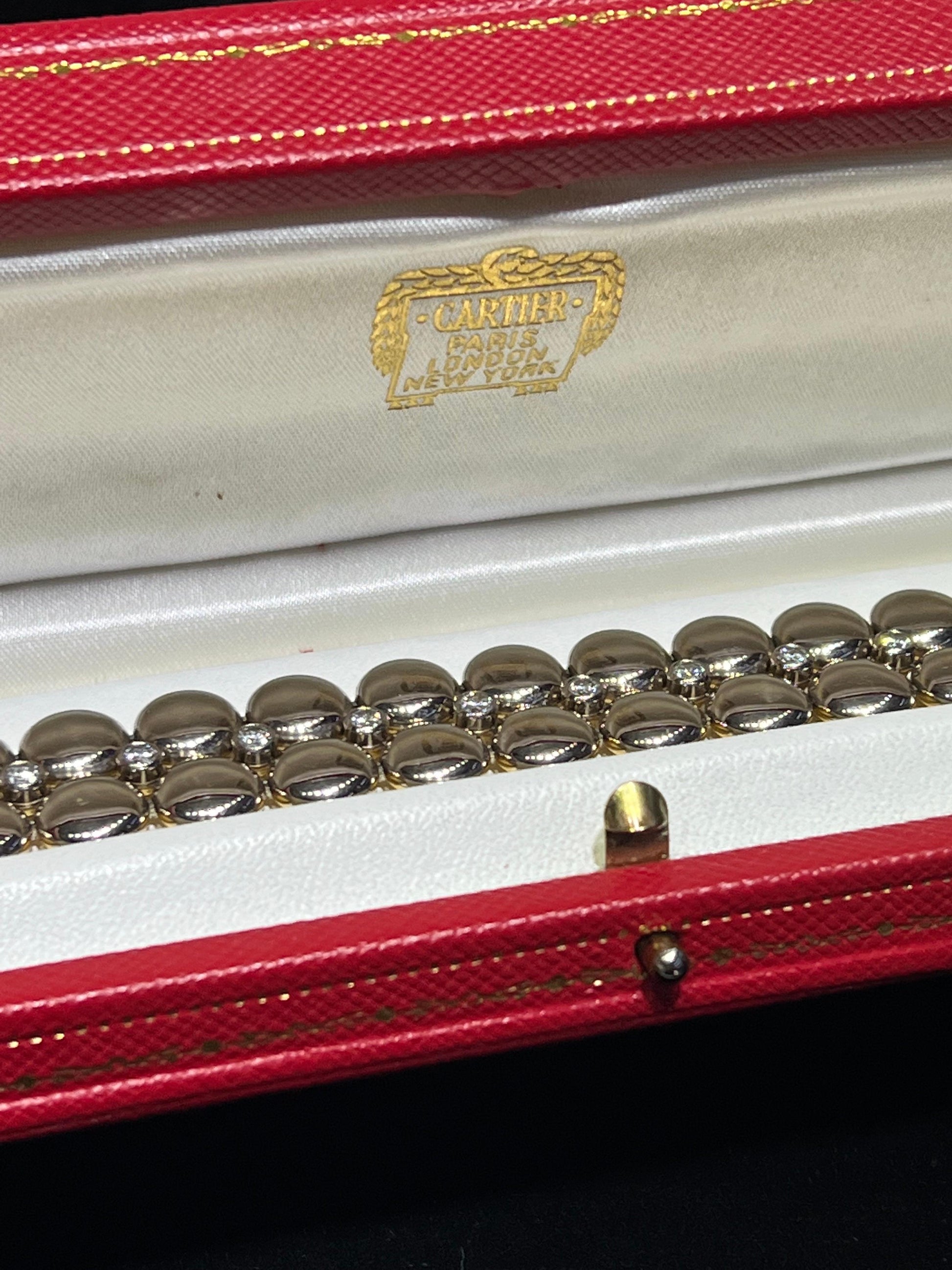 Cartier Honey Moon 18k Yellow & White Gold Reversible Diamond Bracelet