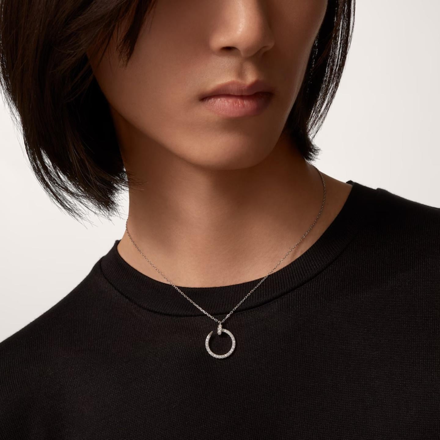 Cartier Juste Un Clou Diamond Necklace 18k White Gold
