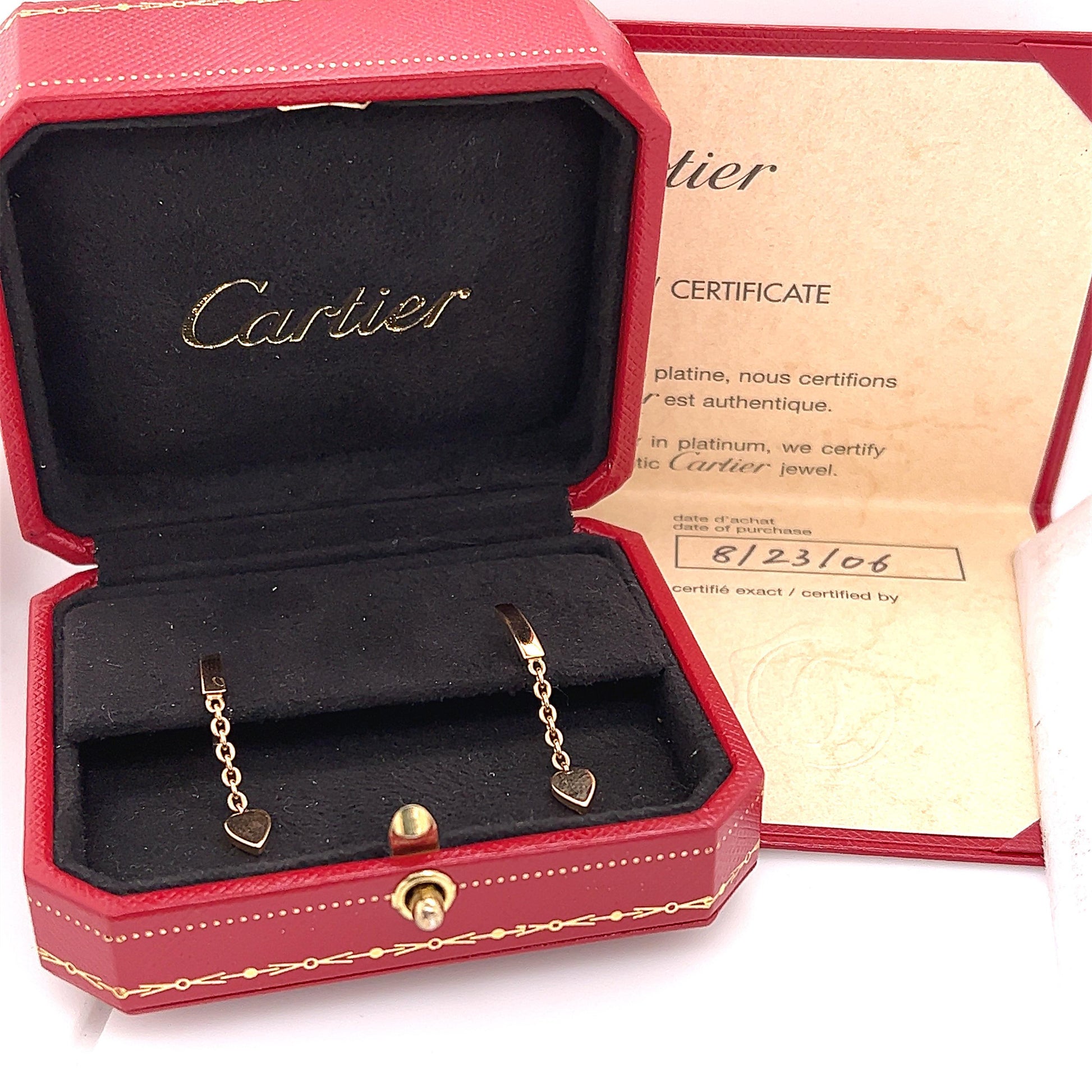Cartier Mon Amour 18k Rose Gold Dangling Earrings