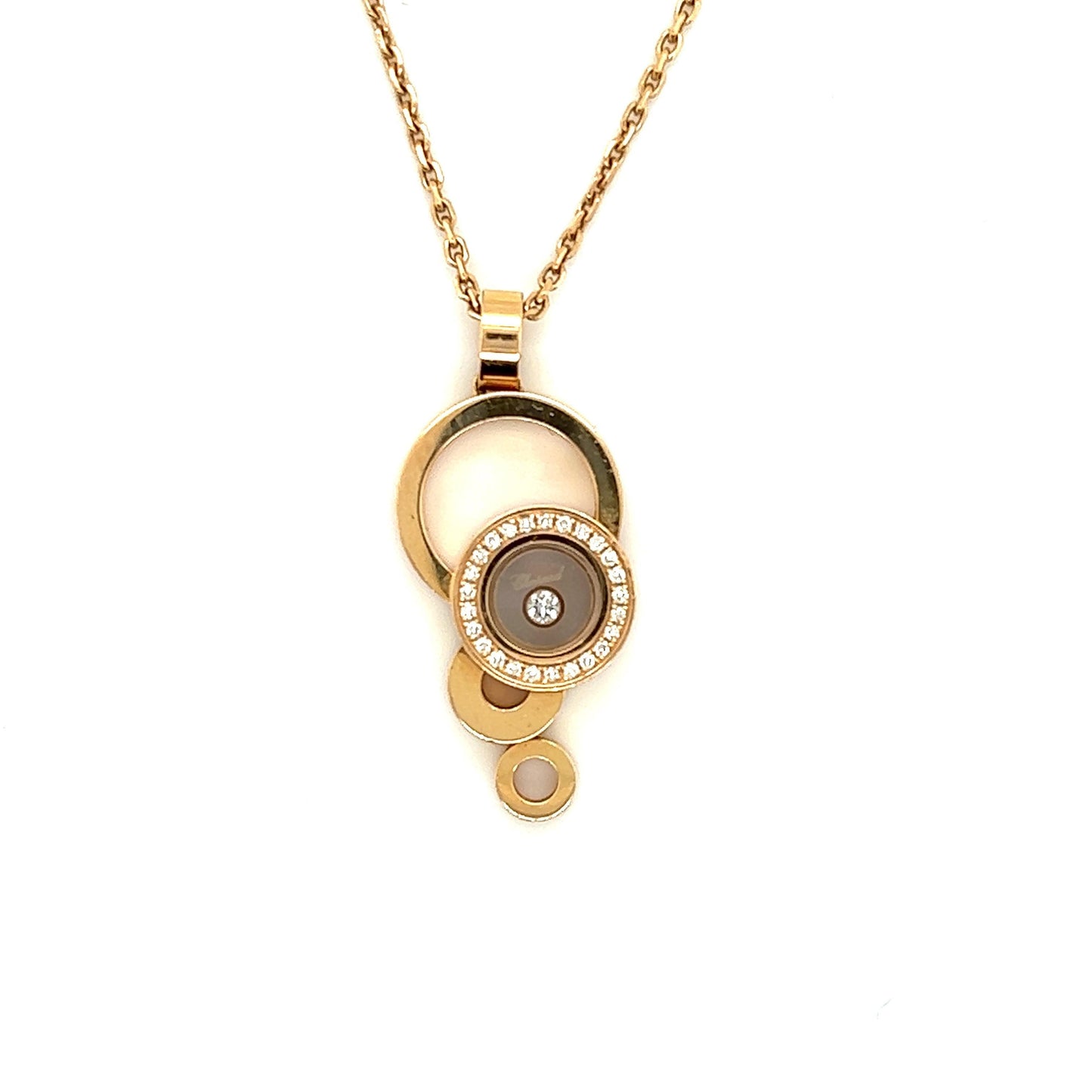 Chopard Happy Bubbles Diamond Pendant & Necklace in 18k Rose Gold