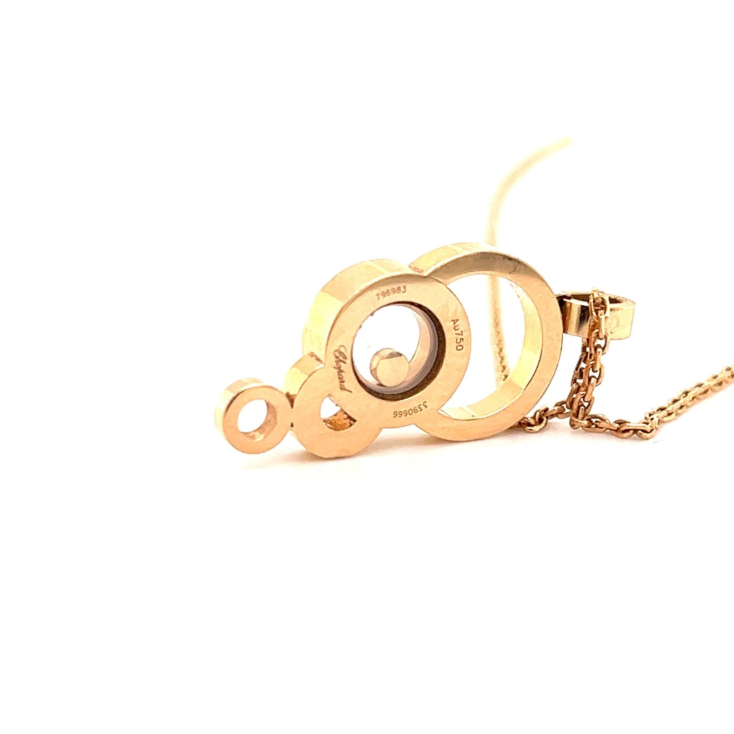 Chopard Happy Bubbles Diamond Pendant & Necklace in 18k Rose Gold