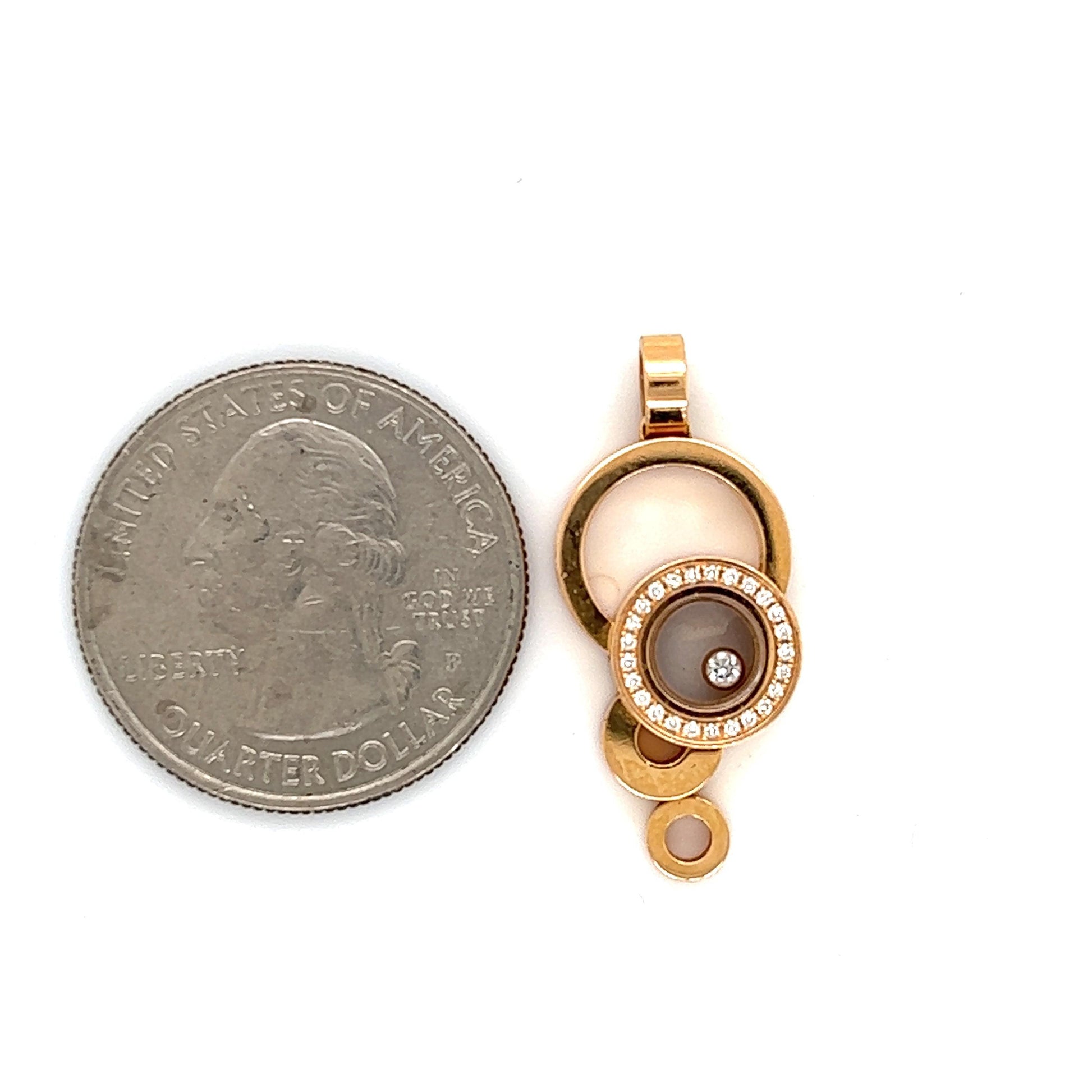 Chopard Happy Bubbles Diamond Pendant & Necklace in 18k Rose Gold