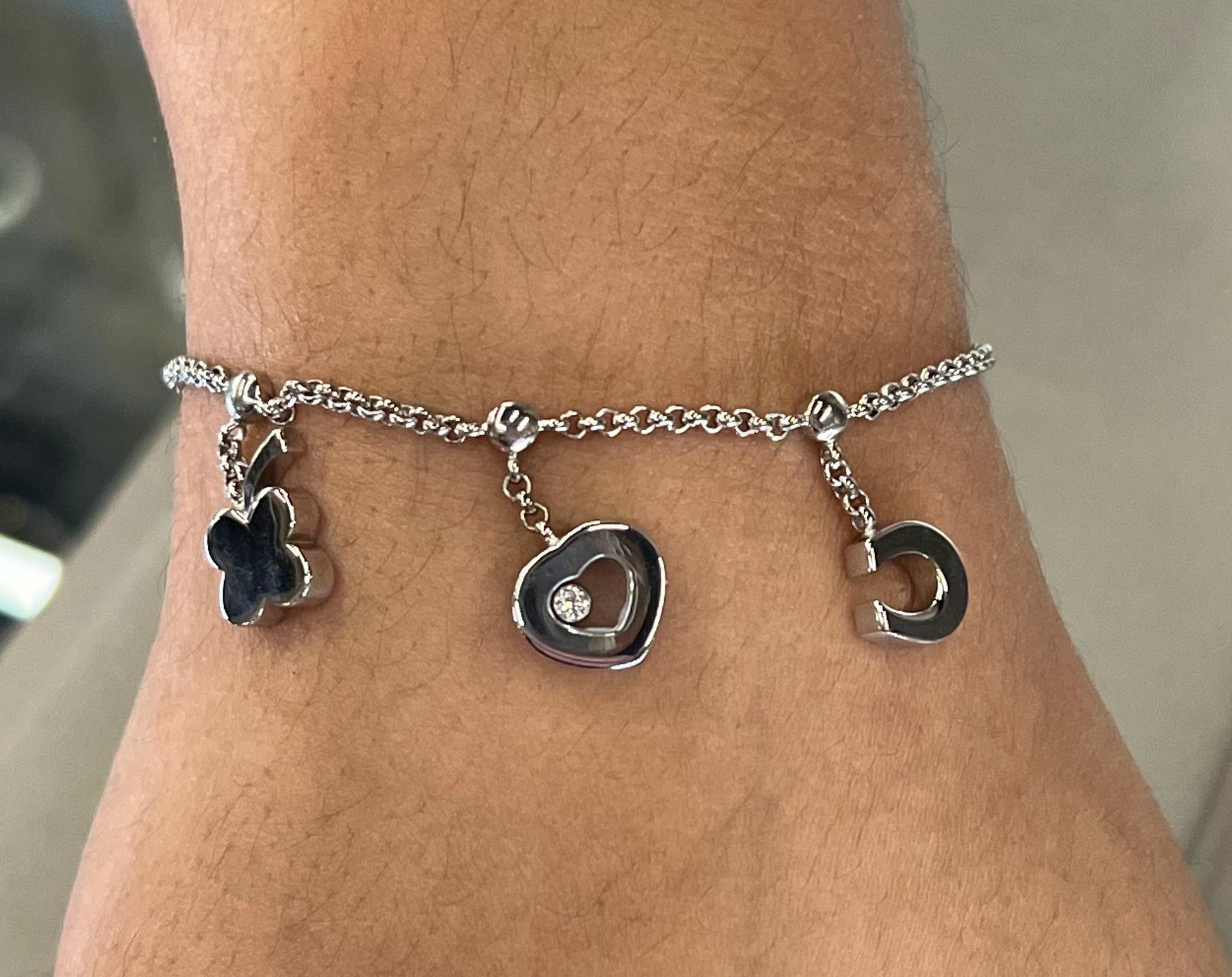 Chopard Happy Diamond Lucky Charm Bracelet 18k White Gold