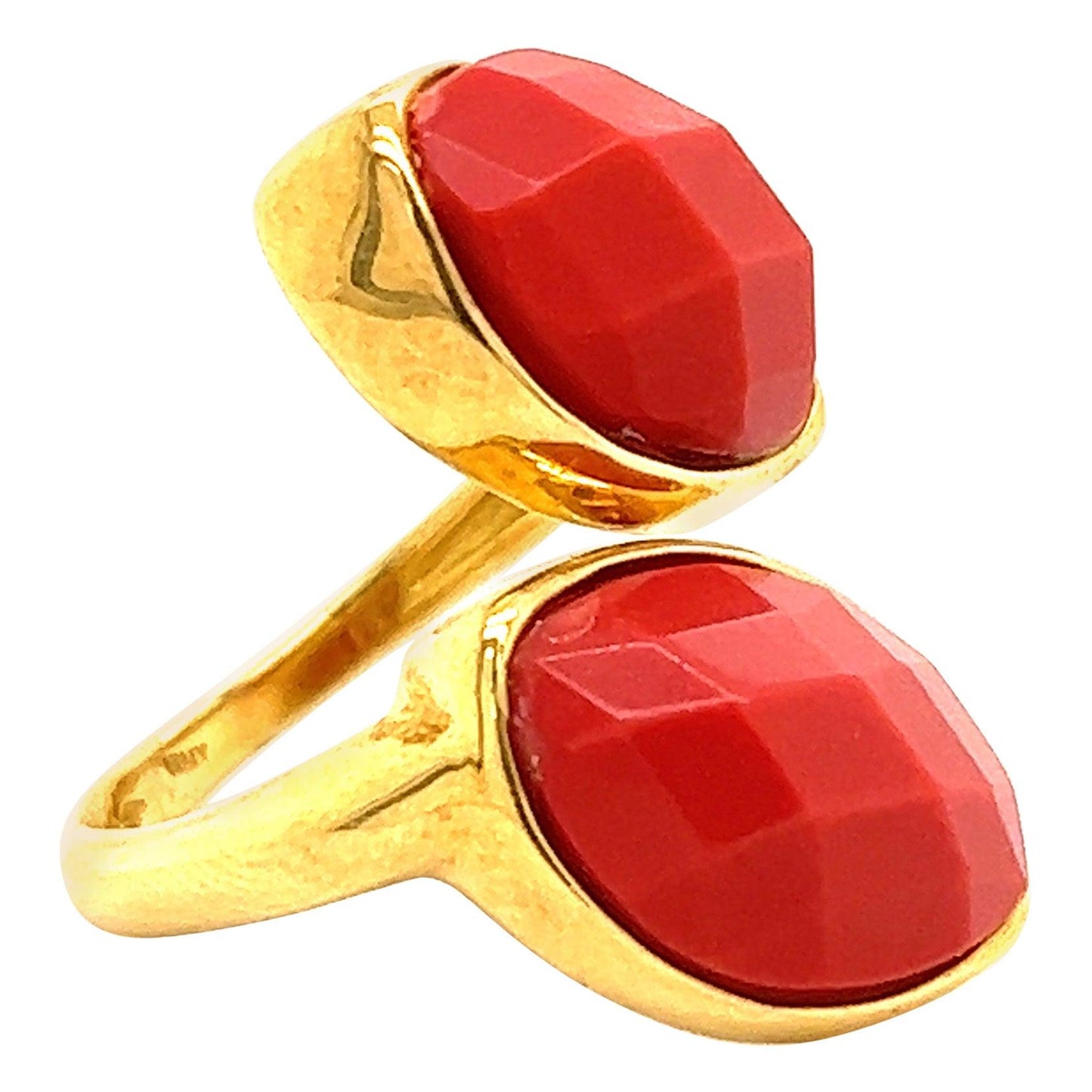 Contemporary Serpent By-Pass Ring 18k Yellow Gold