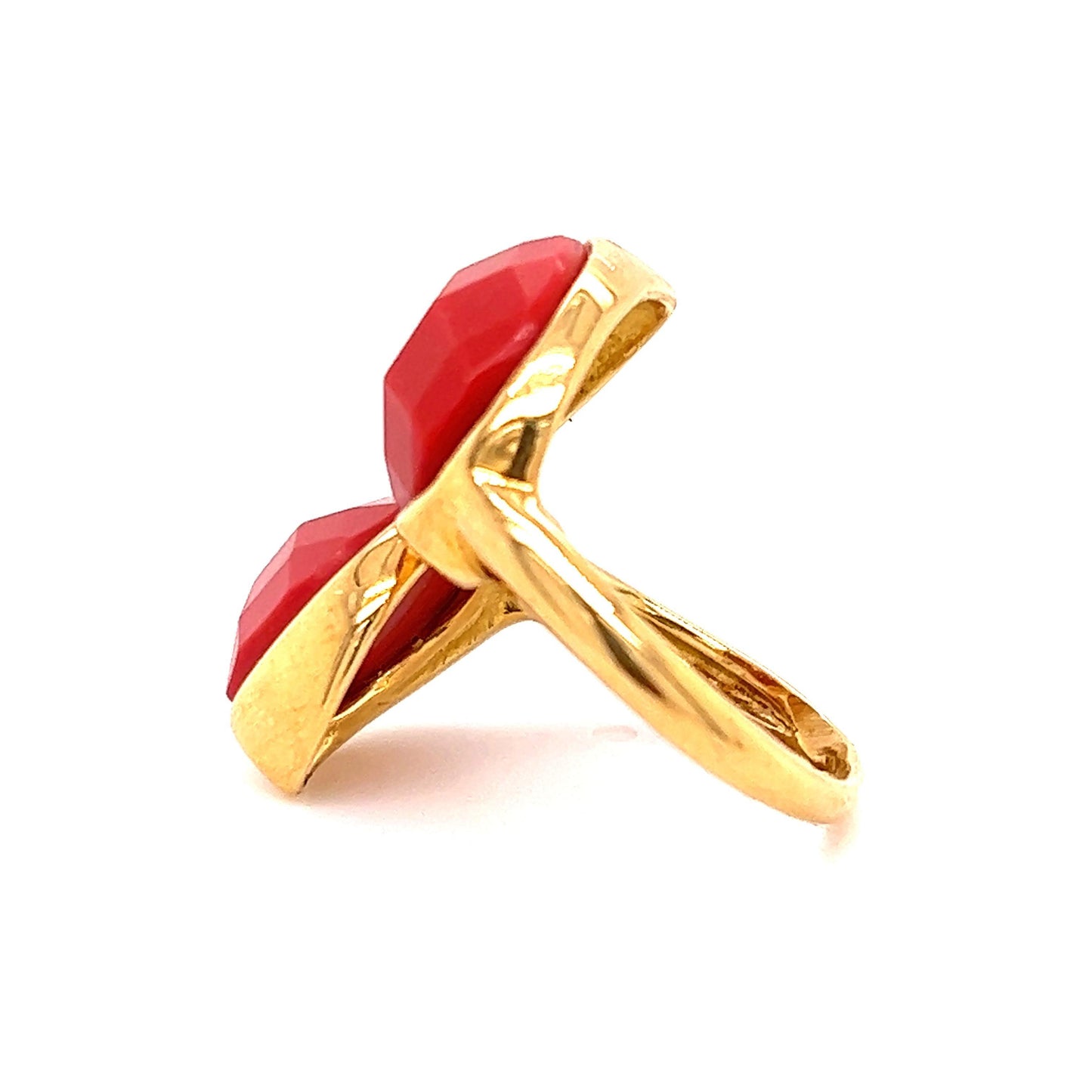 Contemporary Serpent By-Pass Ring 18k Yellow Gold