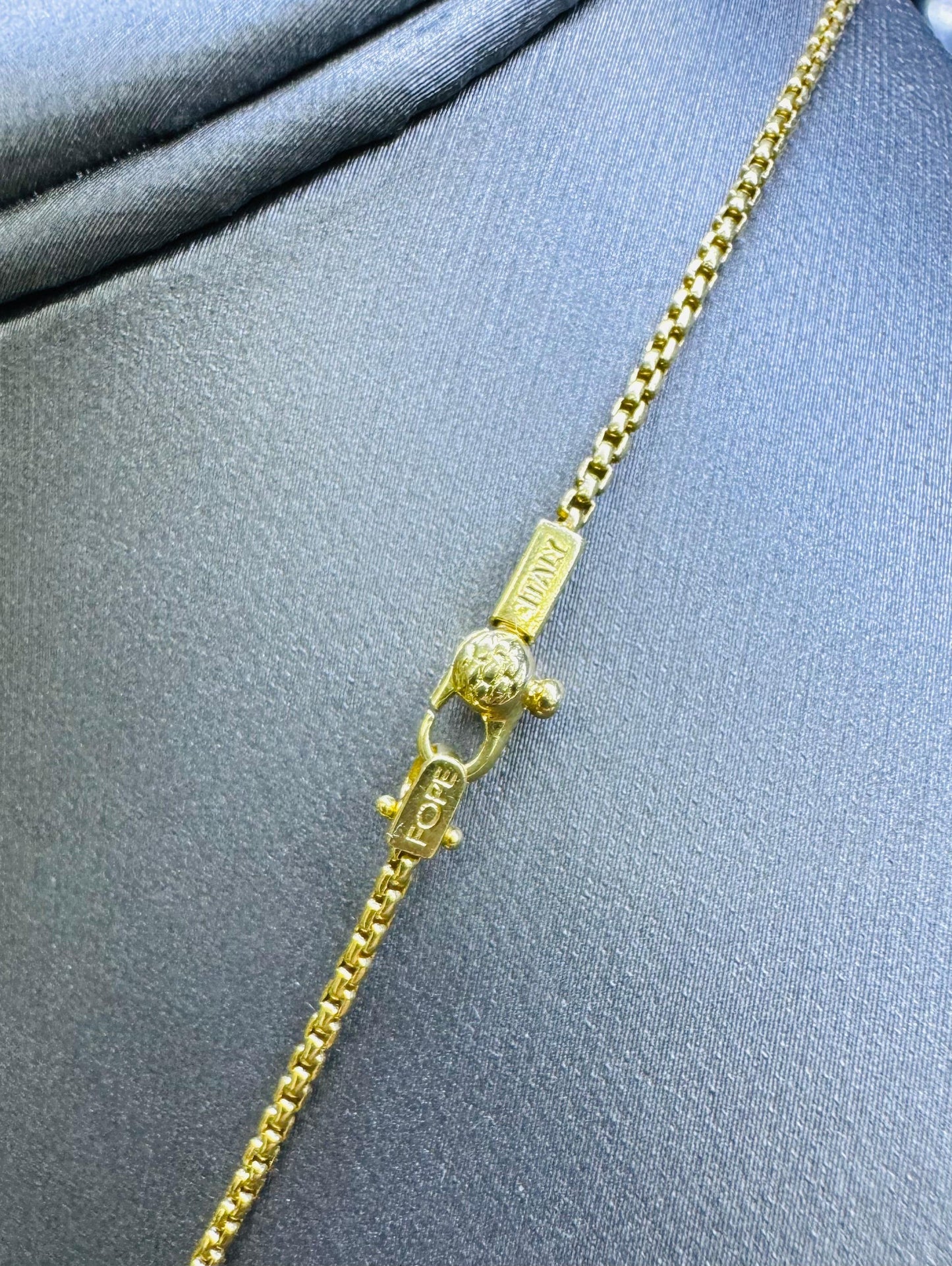 FOPE Italy Two-Tone Diamond Drop Pendant Necklace 18k Gold