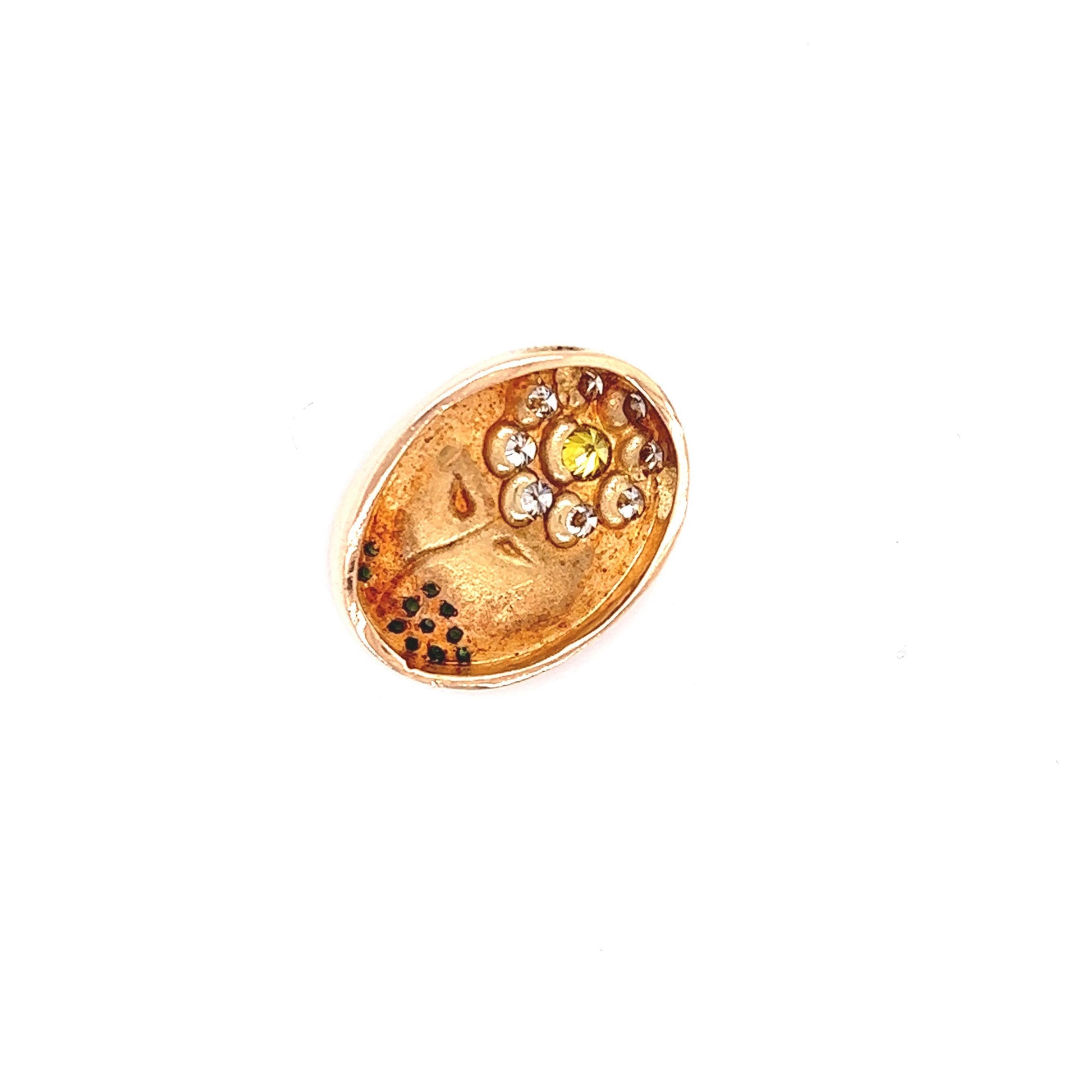 Fancy Vivid Yellow Diamond Flower Pendant 18k Gold