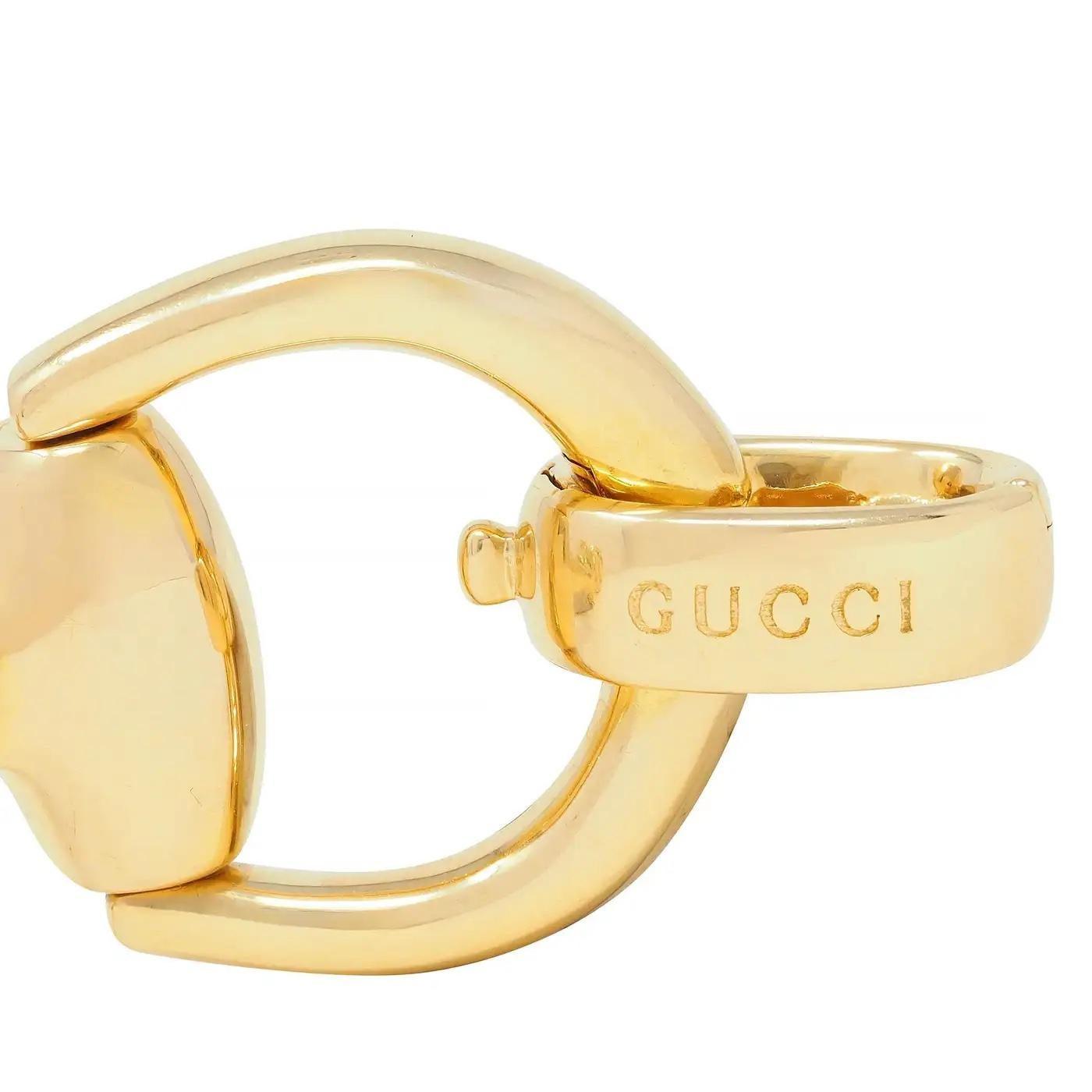 Gucci 18 Karat Yellow Gold Horsebit Vintage Link Bracelet 65.2 grams