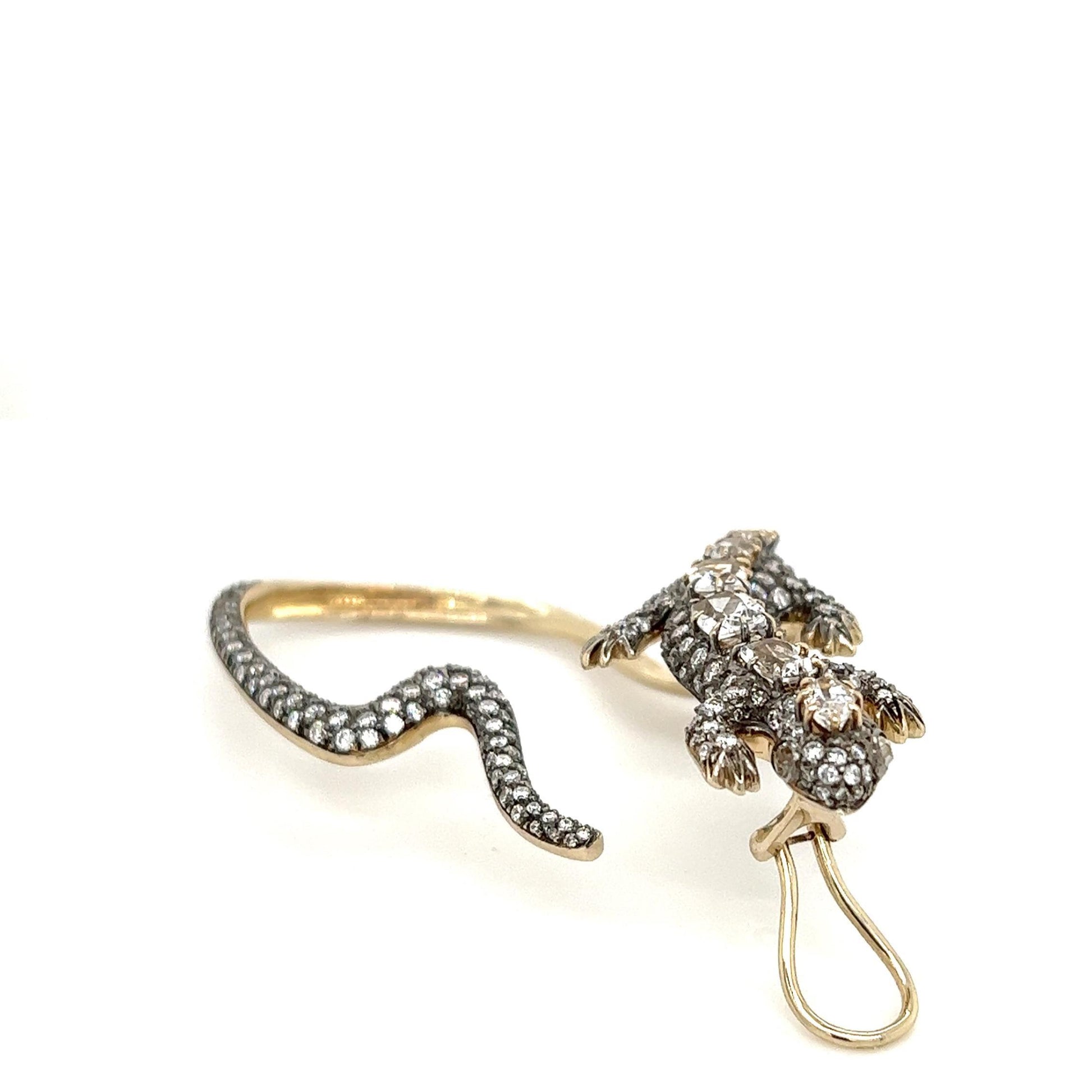 H. Stern Salamander Ear Cuff Diamond & Morganite Gemstones Rose Gold 18k
