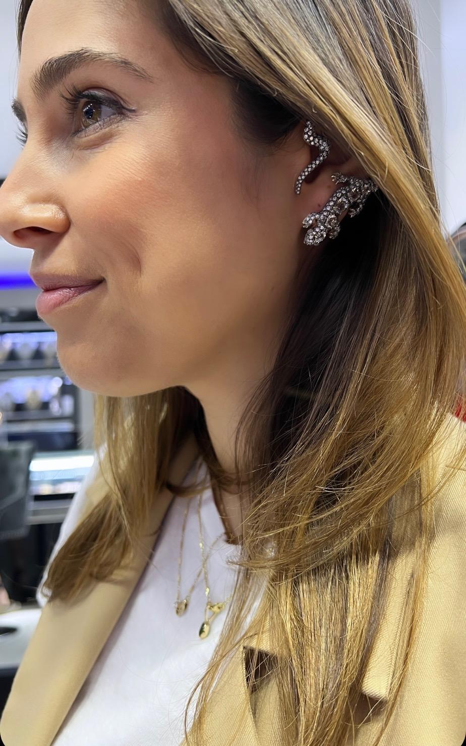 H. Stern Salamander Ear Cuff Diamond & Morganite Gemstones Rose Gold 18k