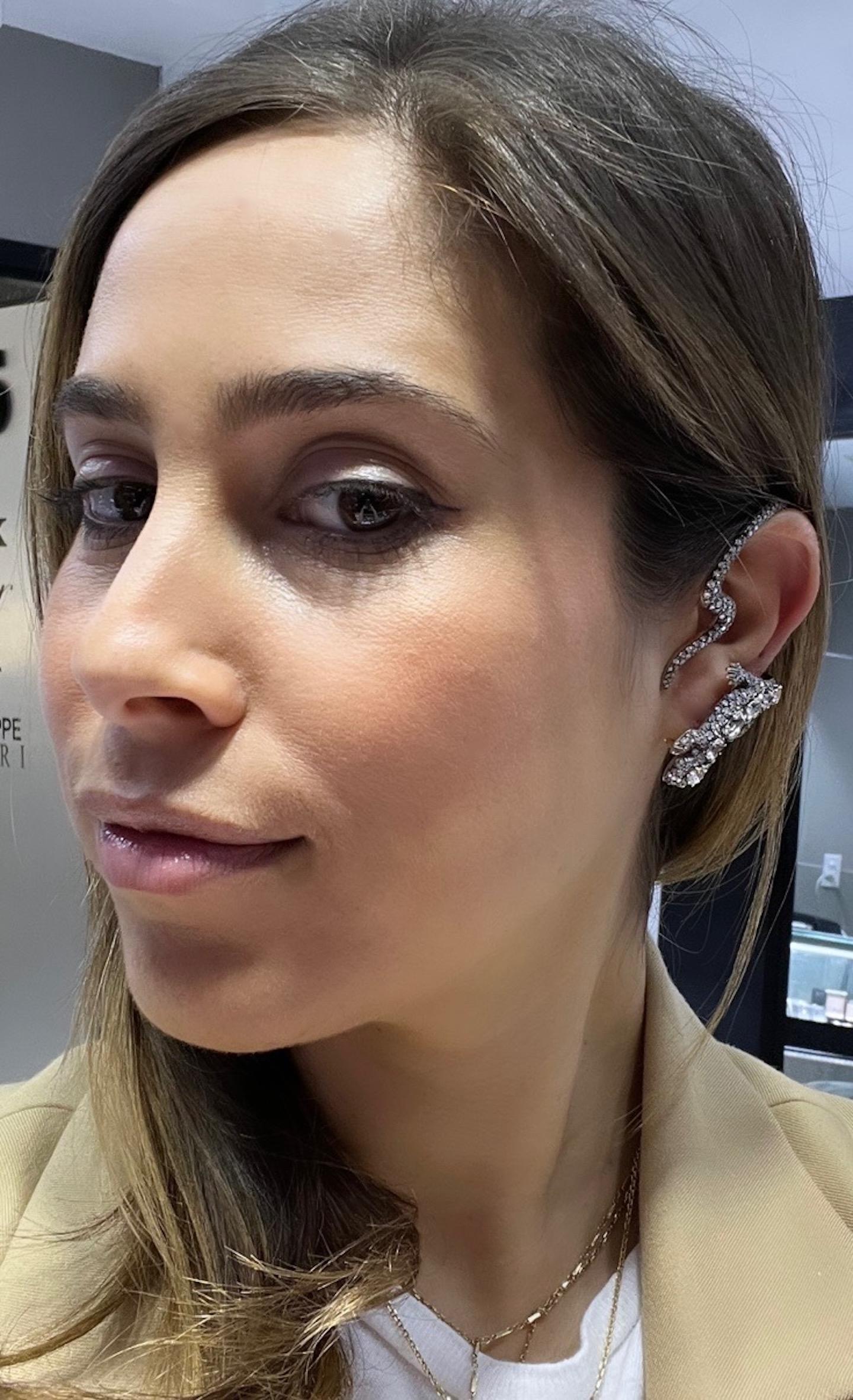 H. Stern Salamander Ear Cuff Diamond & Morganite Gemstones Rose Gold 18k