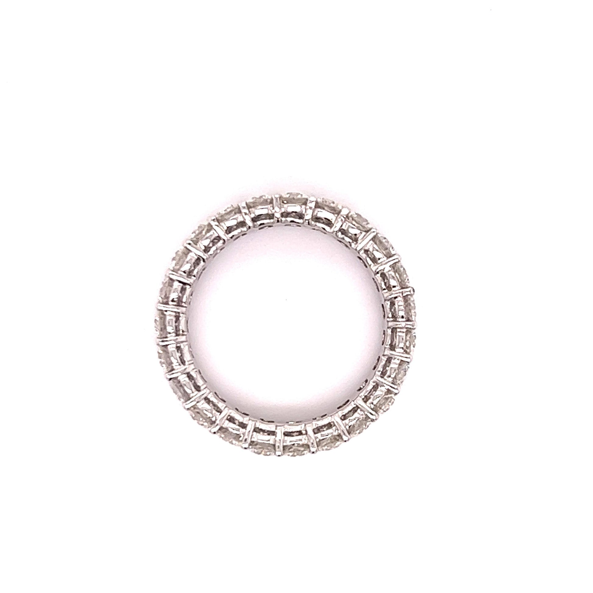 Modern Two Row Diamond Eternity Band Ring 18k 4.50 Carat