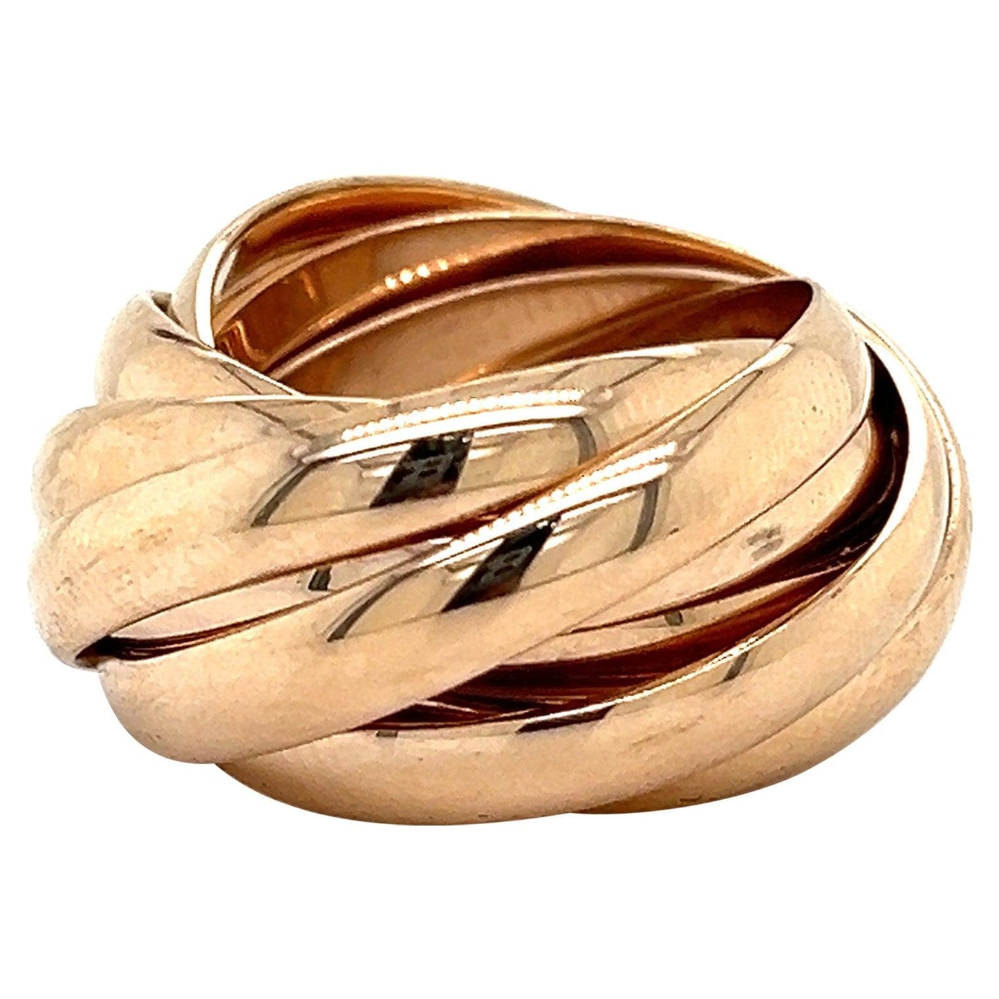 Tiffany & Co. Paloma Picasso Nine Band Rolling Ring 18k Rose Gold