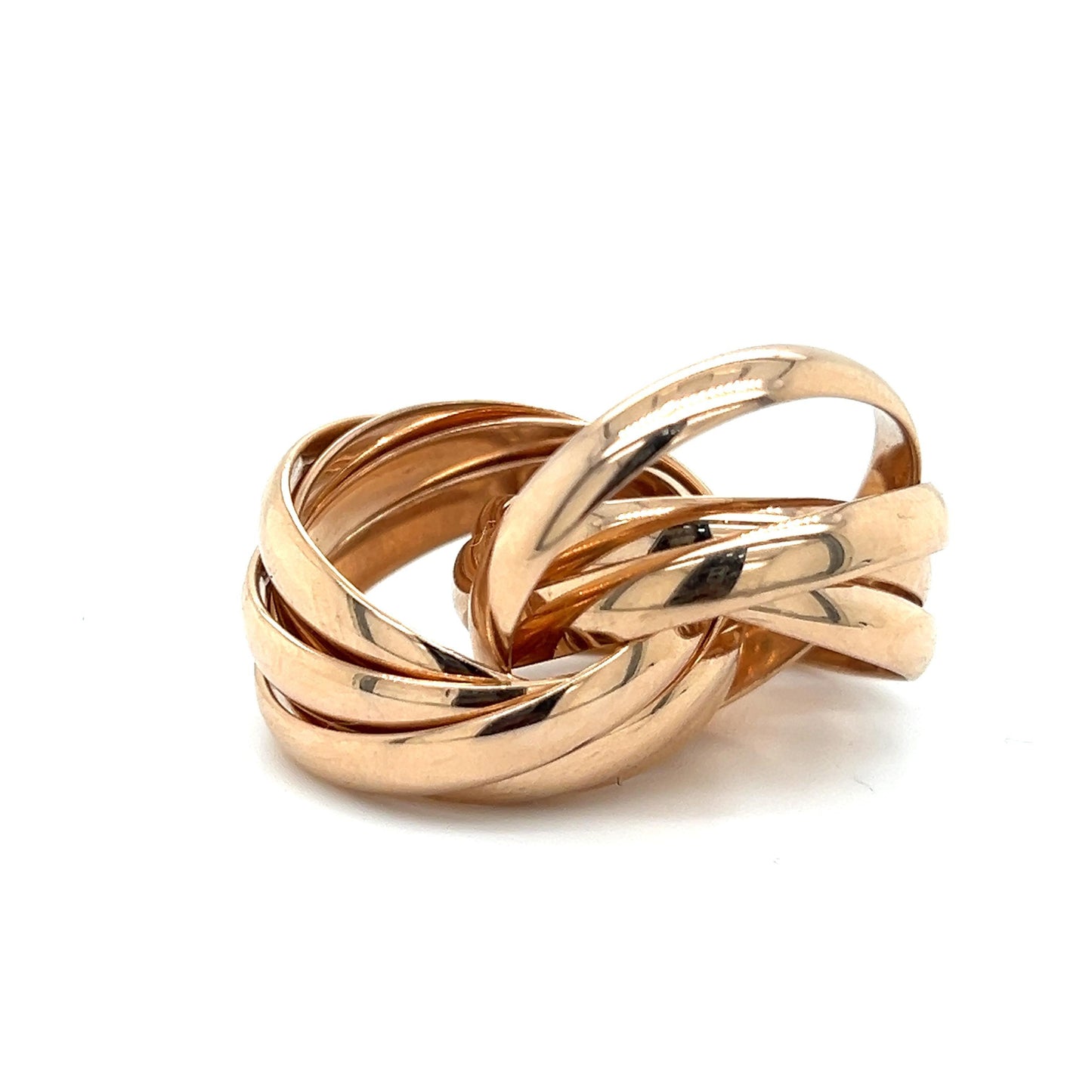 Tiffany & Co. Paloma Picasso Nine Band Rolling Ring 18k Rose Gold