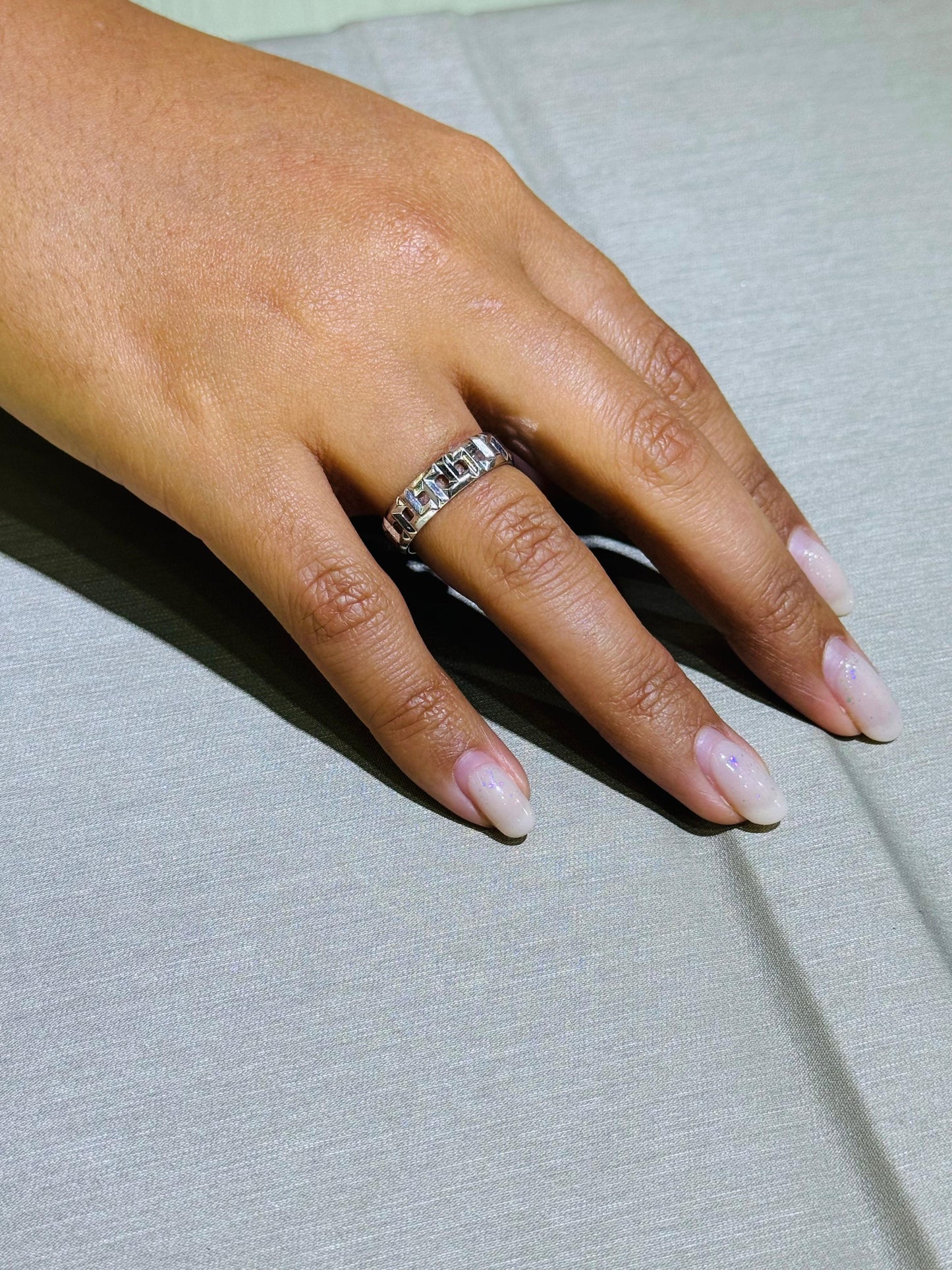 Tiffany & Co. T True Wide Ring in 18k White Gold Size 8