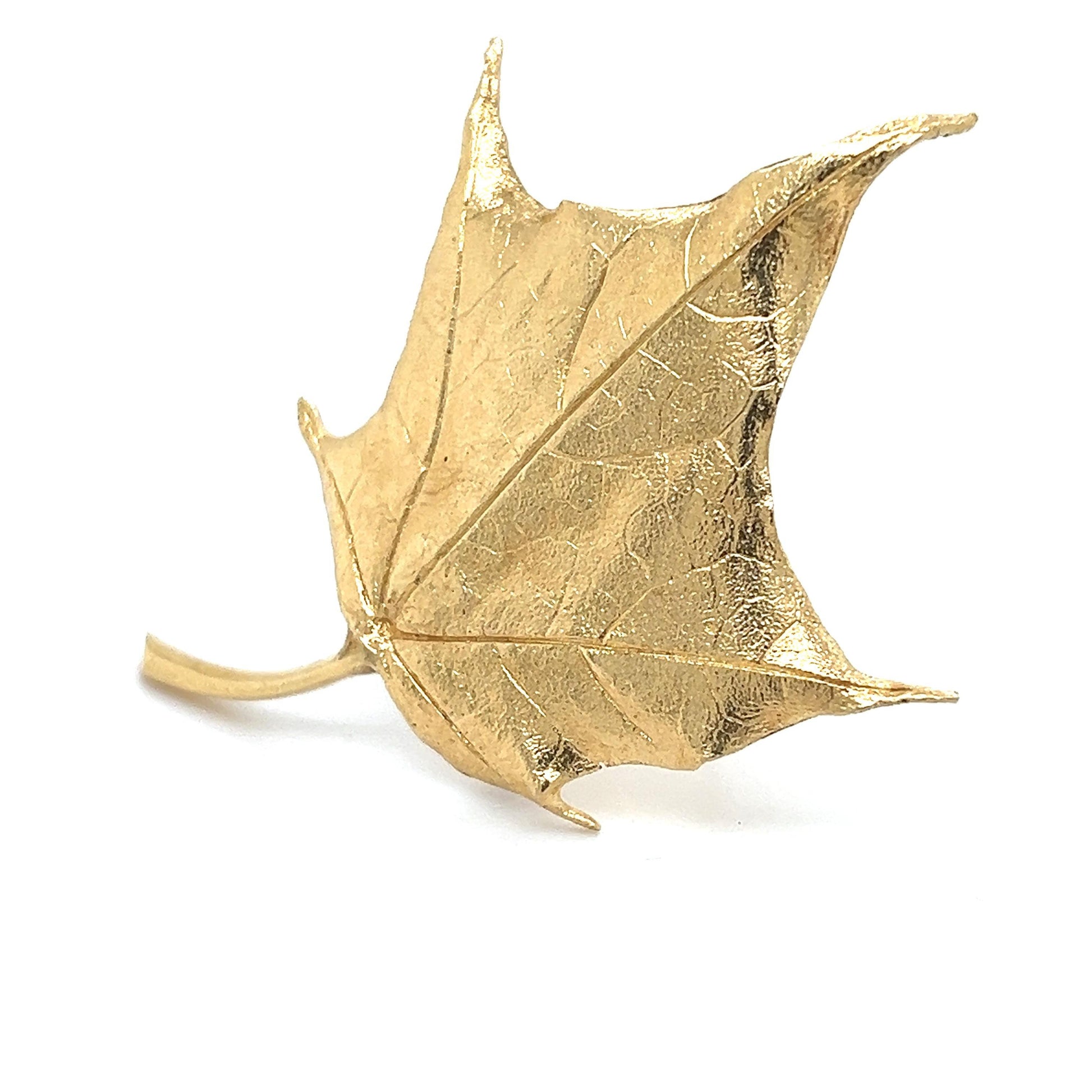 Tiffany & Co Vintage Maple Leaf Golden Brooch Pin