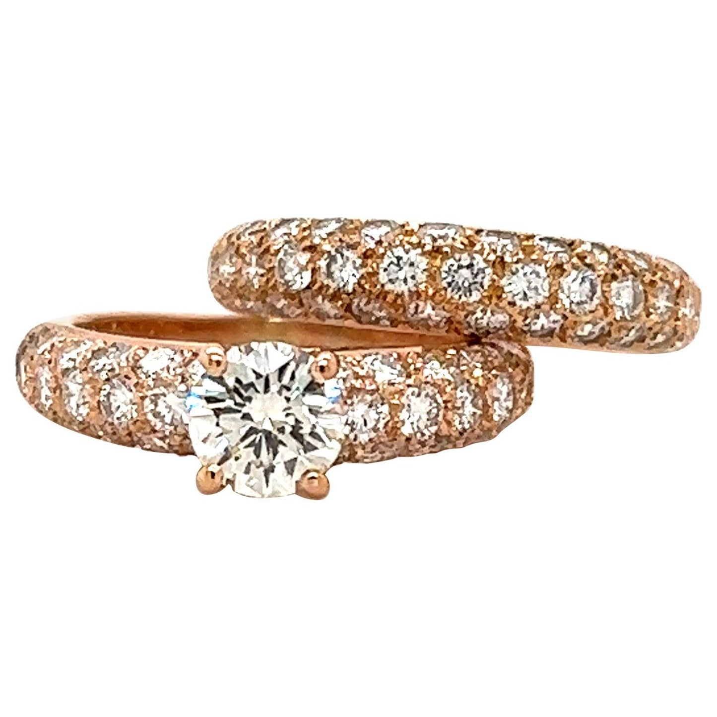 Van Cleef & Arpels Diamond Wedding Set Rose Gold 2.53 Ct.