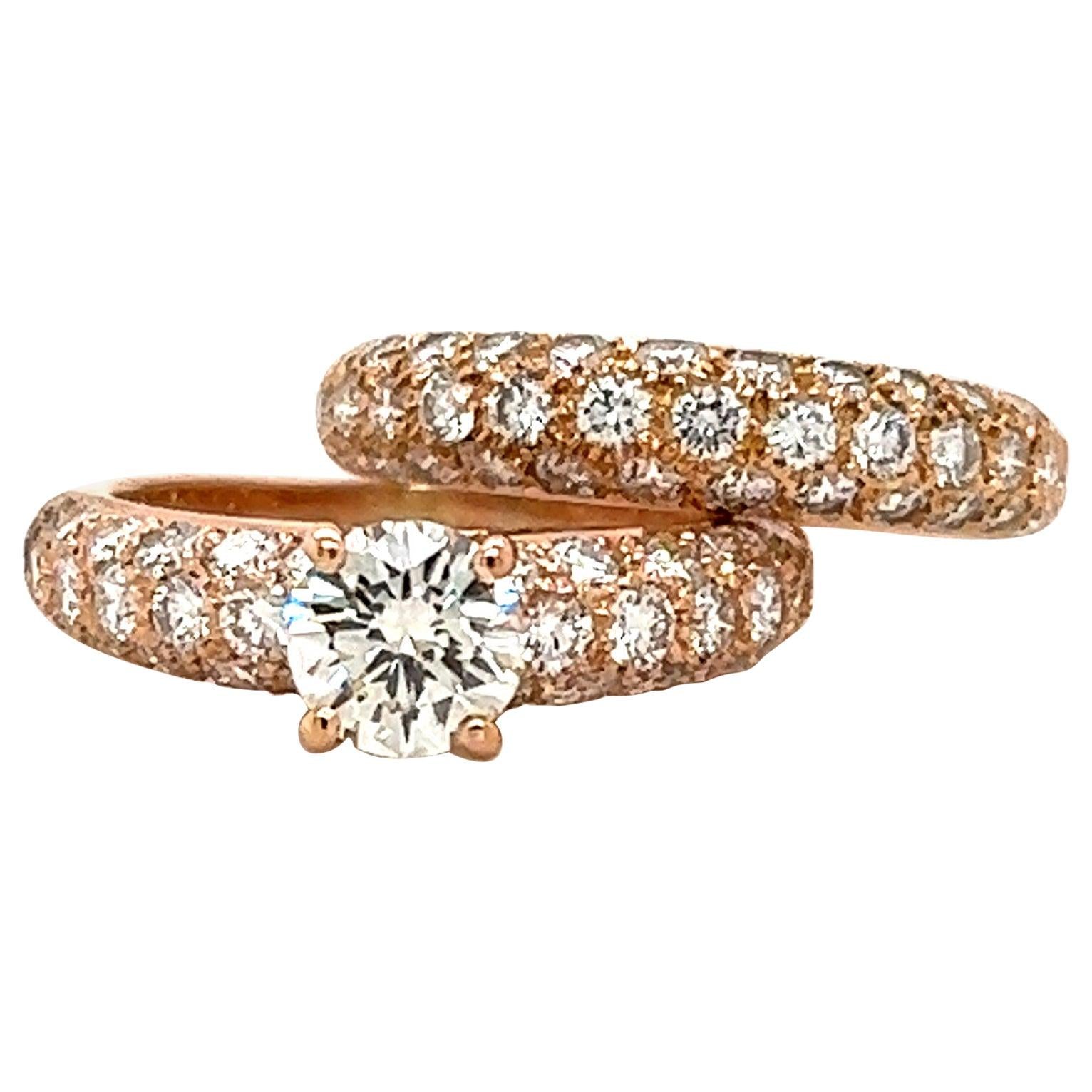 Van Cleef & Arpels Diamond Wedding Set Rose Gold 2.53 Ct.