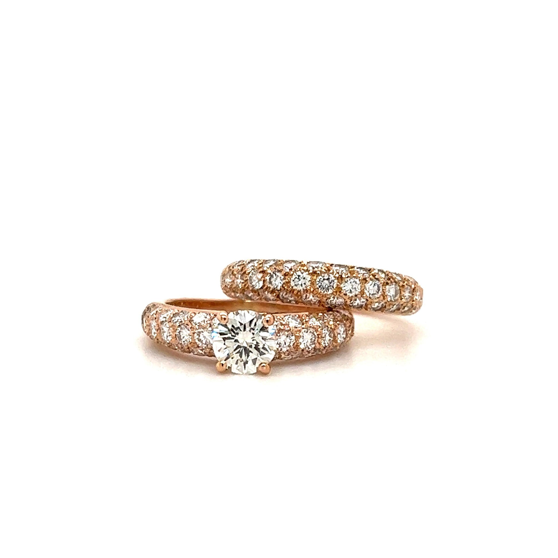 Van Cleef & Arpels Diamond Wedding Set Rose Gold 2.53 Ct.