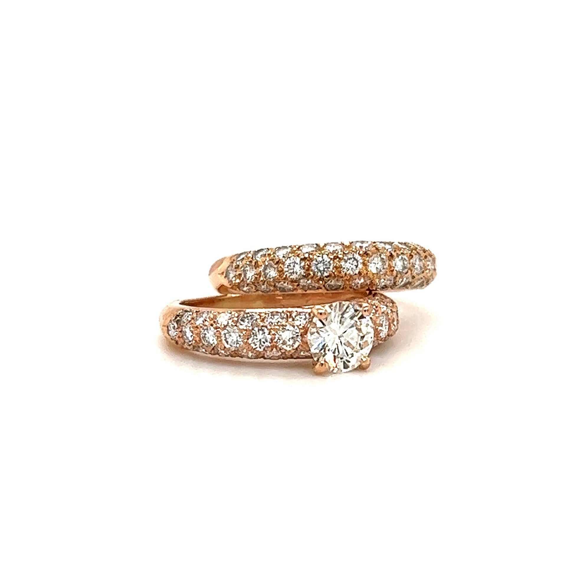 Van Cleef & Arpels Diamond Wedding Set Rose Gold 2.53 Ct.