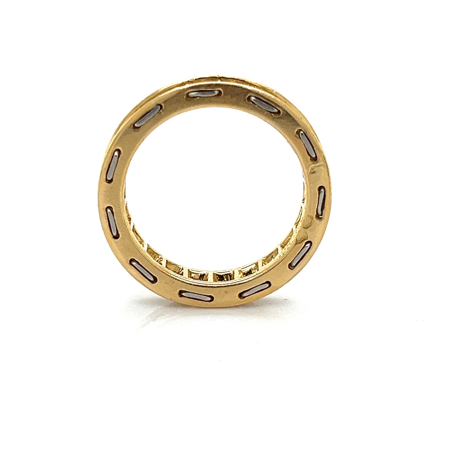 Vintage Cartier Diamond Eternity Ring 18k Yellow Gold Stackable Size 48