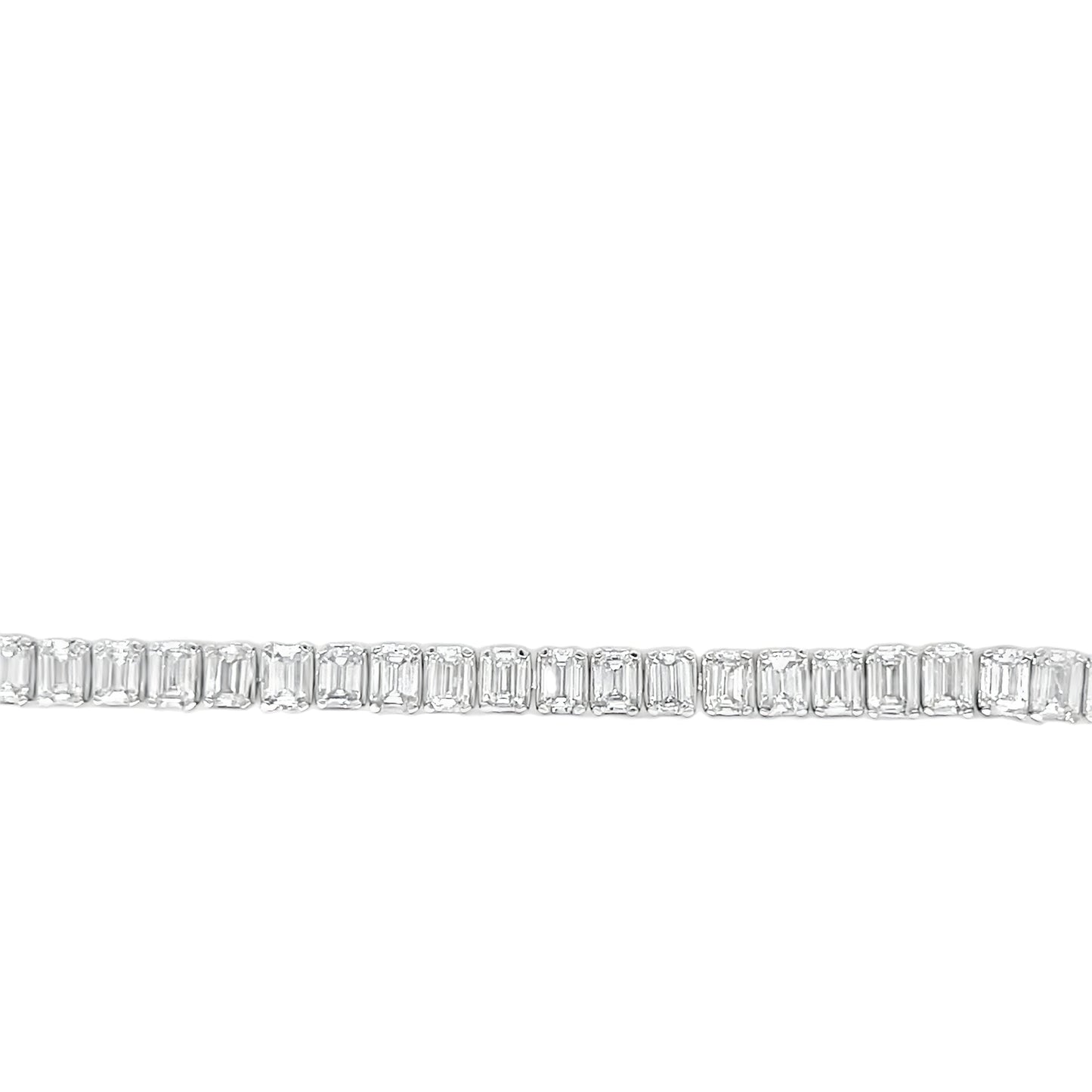 14K Emerald Cut Tennis Bracelet | 15 CTW Lab Grown Diamonds - Roc Diamonds