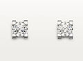 Cartier C De Cartier Earrings 18k White Gold 1.00 Carat GIA CERTIFIED