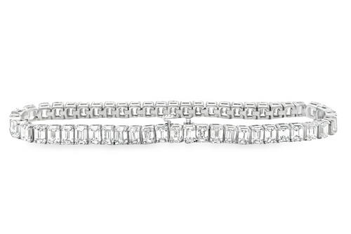 14K Emerald Cut Tennis Bracelet | 15 CTW Lab Grown Diamonds - Roc Diamonds