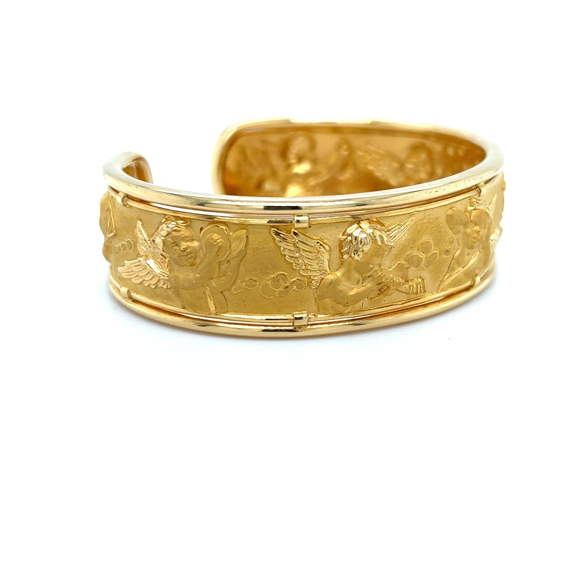 Carrera Y Carrera Angel Cherub Cuff Bracelet 22k Yellow Gold