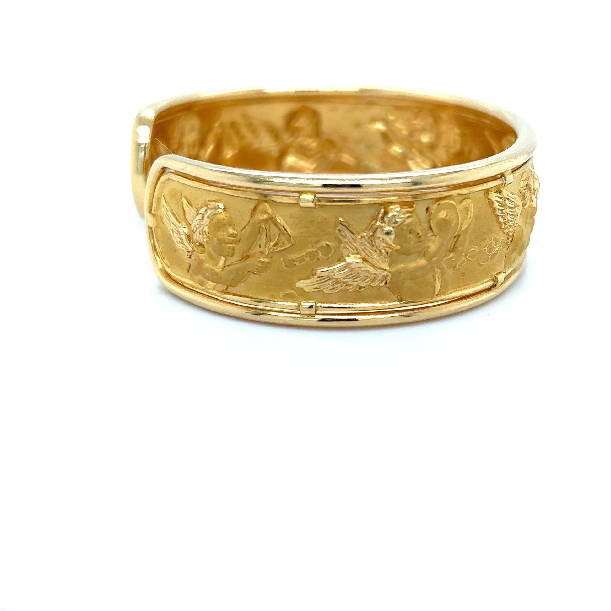 Carrera Y Carrera Angel Cherub Cuff Bracelet 22k Yellow Gold
