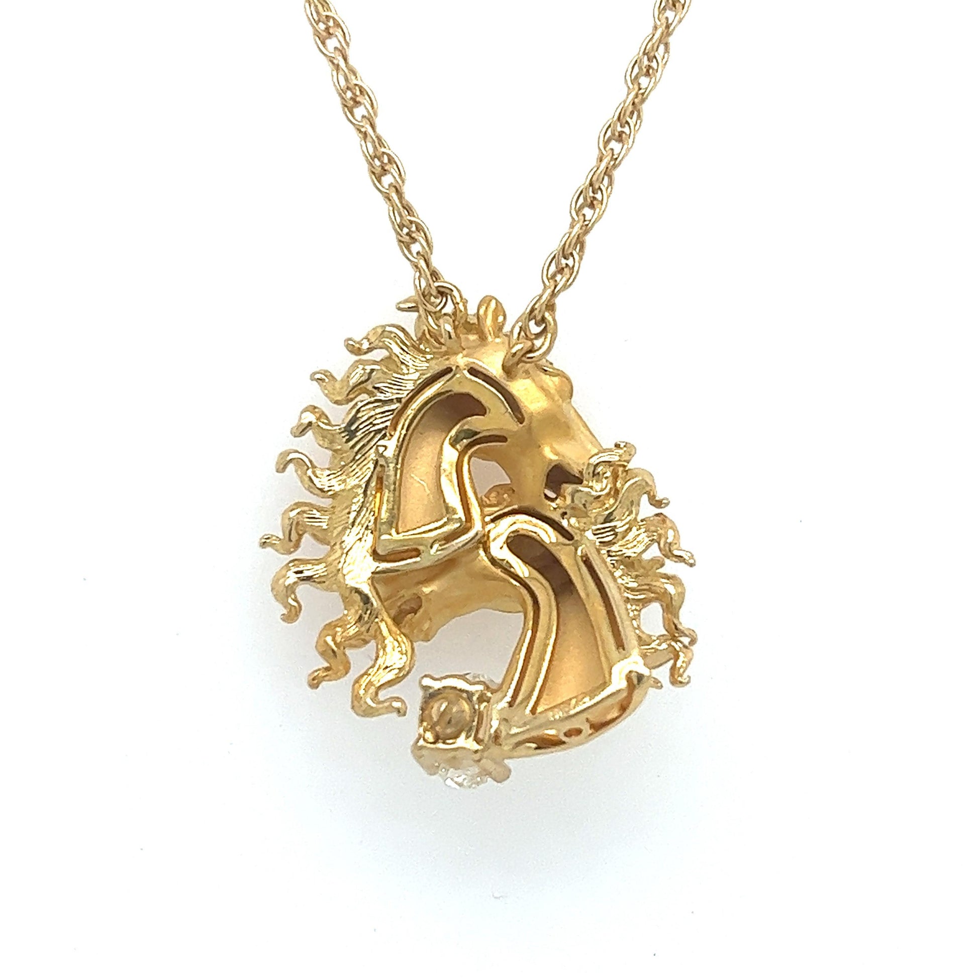 Carrera Y Carrera Horse Themed Diamond Pendant Necklace
