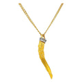 Carrera y Carrera Diamond Cornicello Italian Horn with Crown 18k Yellow Gold