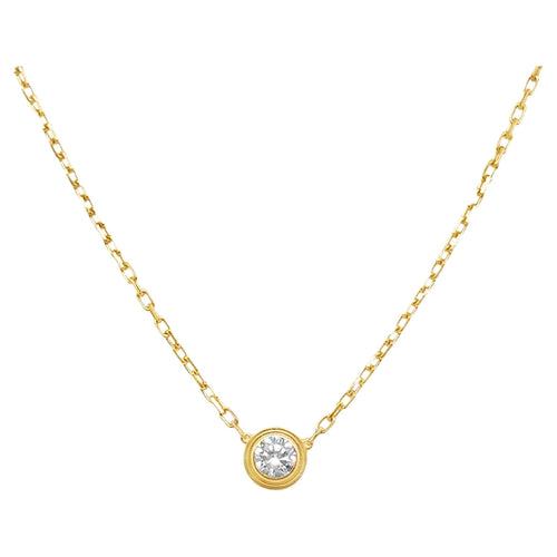 Cartier D'Amour Diamond Pendant Necklace 18K Yellow Gold Large Model