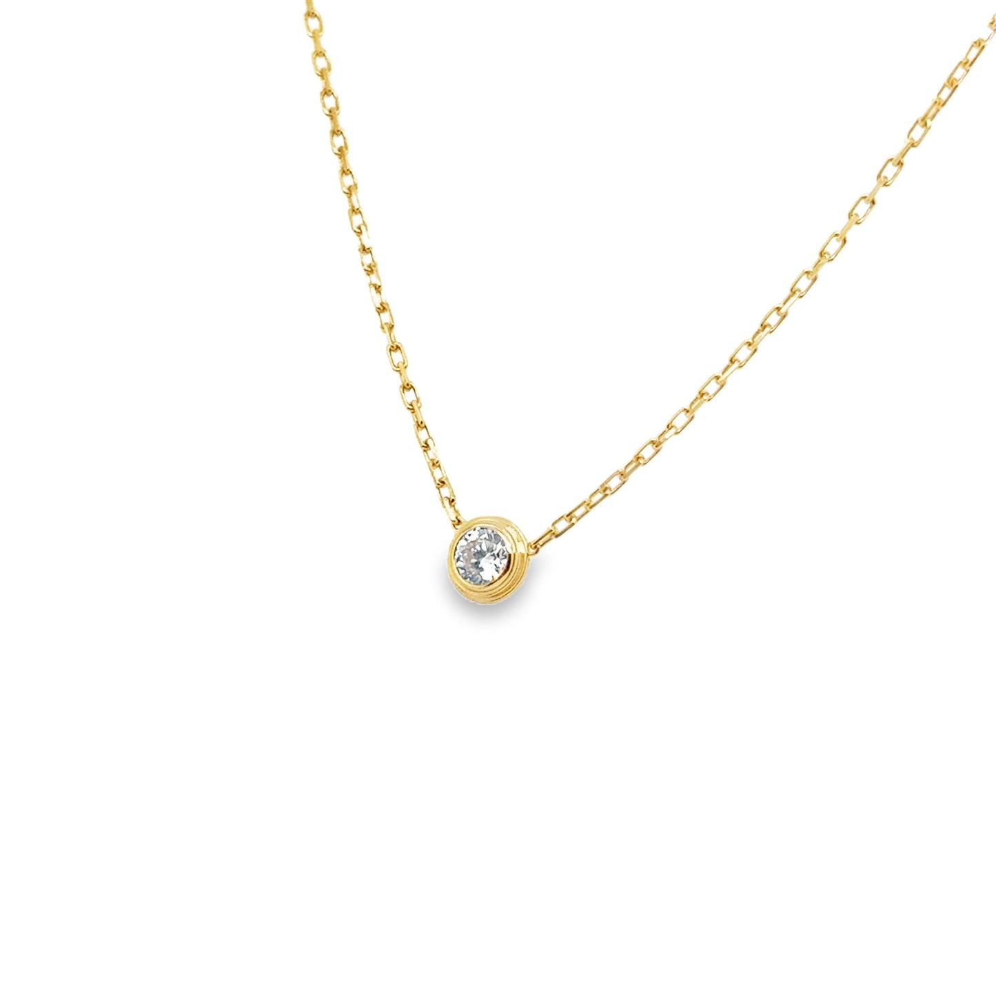 Cartier D'Amour Diamond Pendant Necklace 18K Yellow Gold Large Model