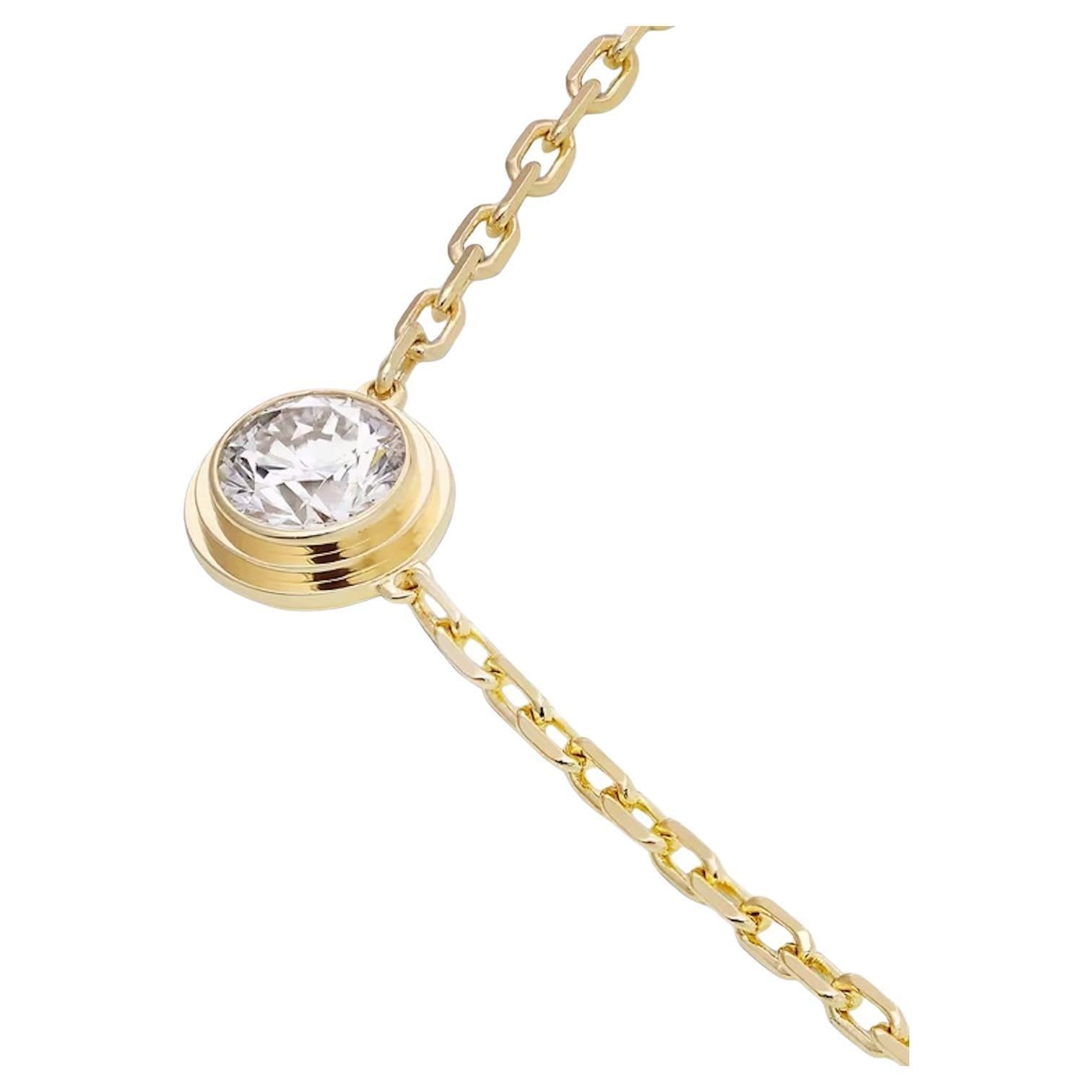 Cartier D'Amour Diamond Pendant Necklace 18K Yellow Gold Large Model