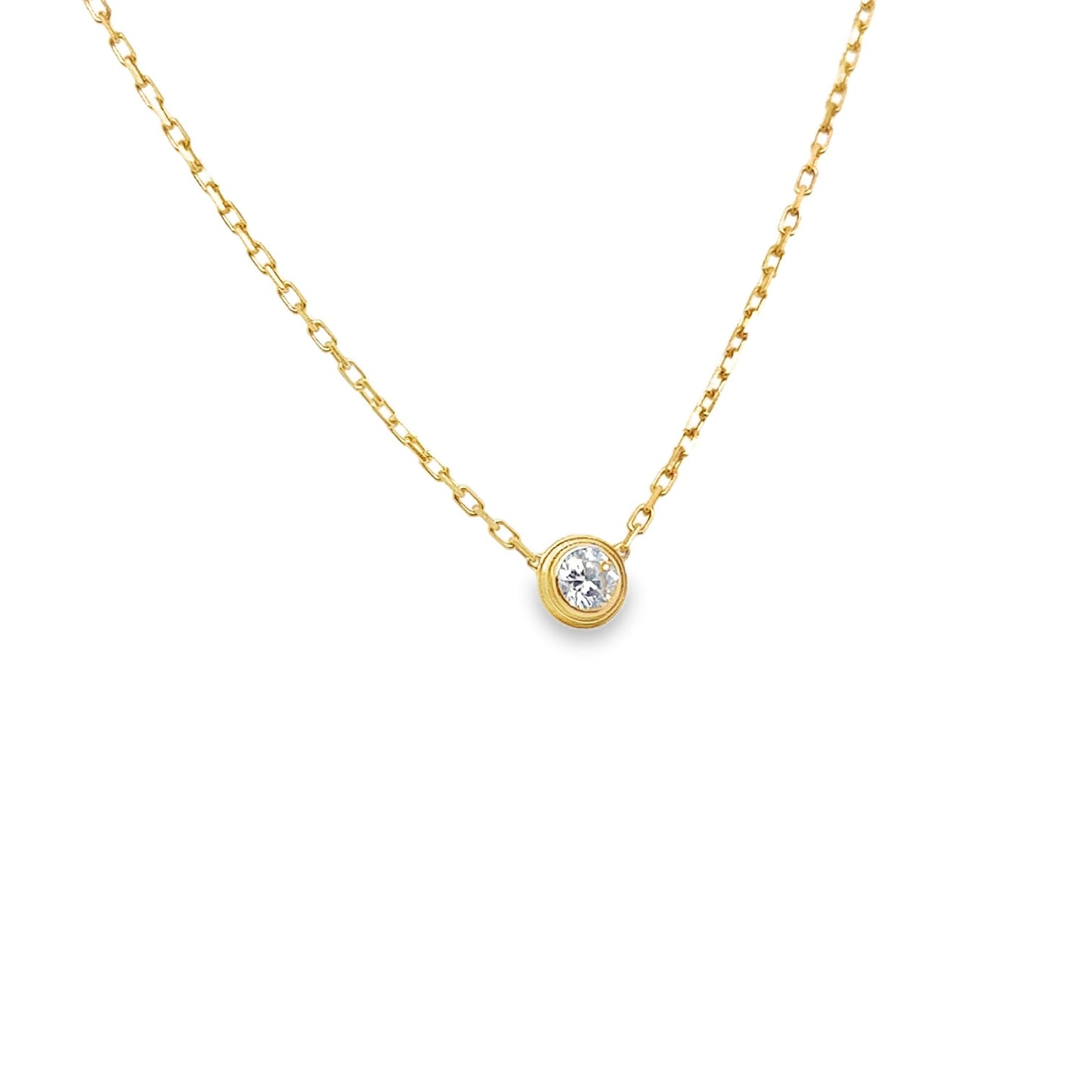 Cartier D'Amour Diamond Pendant Necklace 18K Yellow Gold Large Model