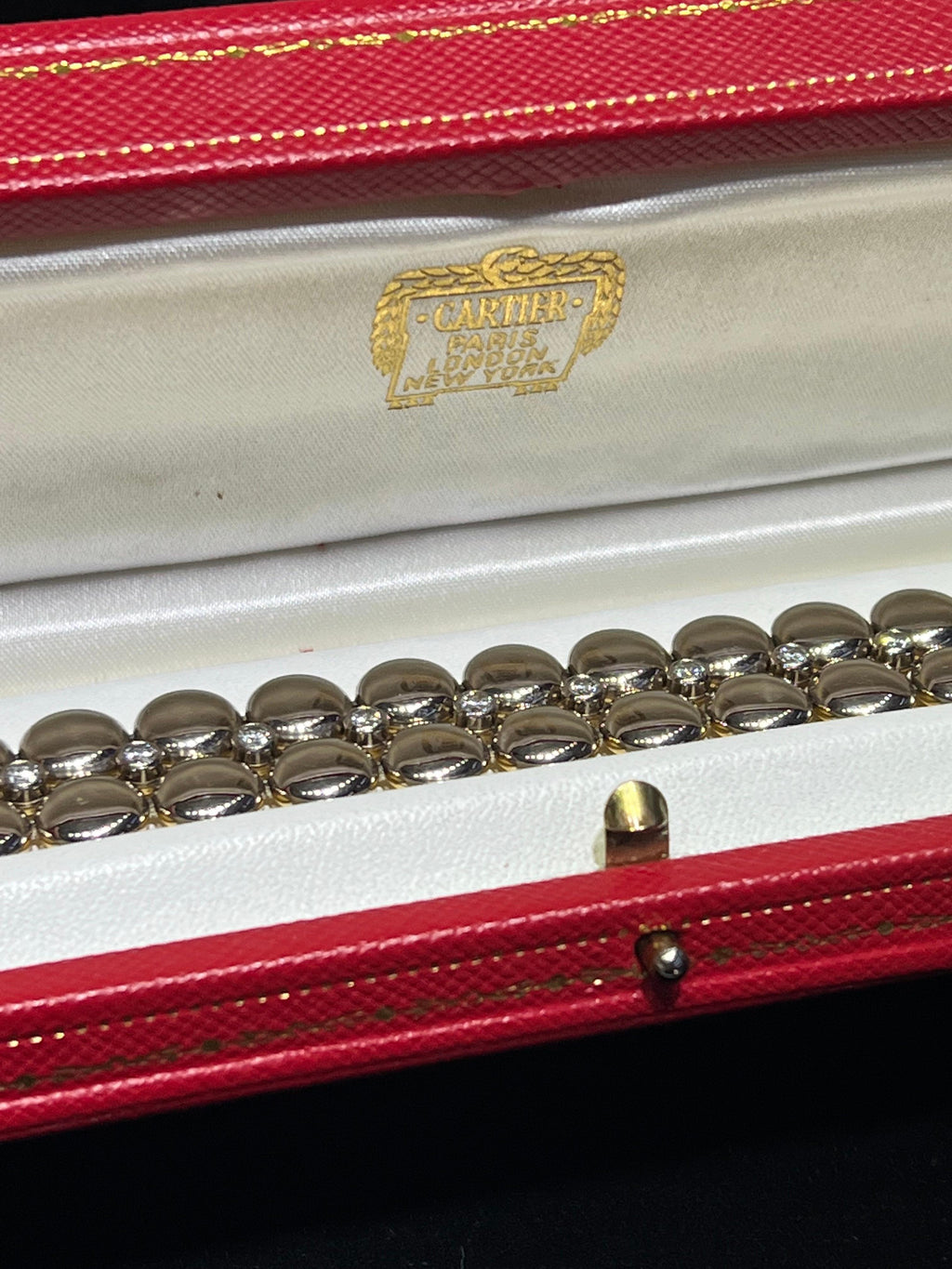 Cartier Honey Moon 18k Yellow & White Gold Reversible Diamond Bracelet