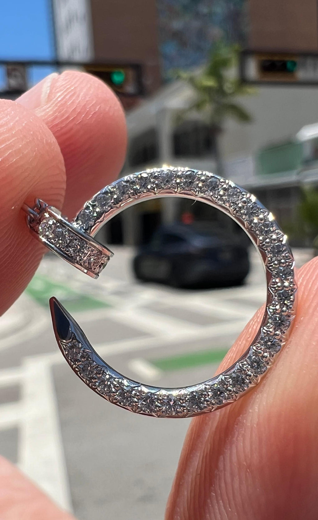 Cartier Juste Un Clou Diamond Necklace 18k White Gold