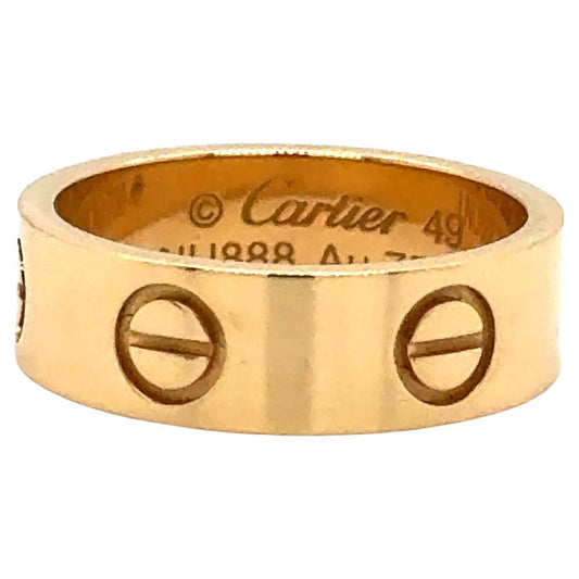 Cartier Love Ring 18k Yellow Gold Size 49