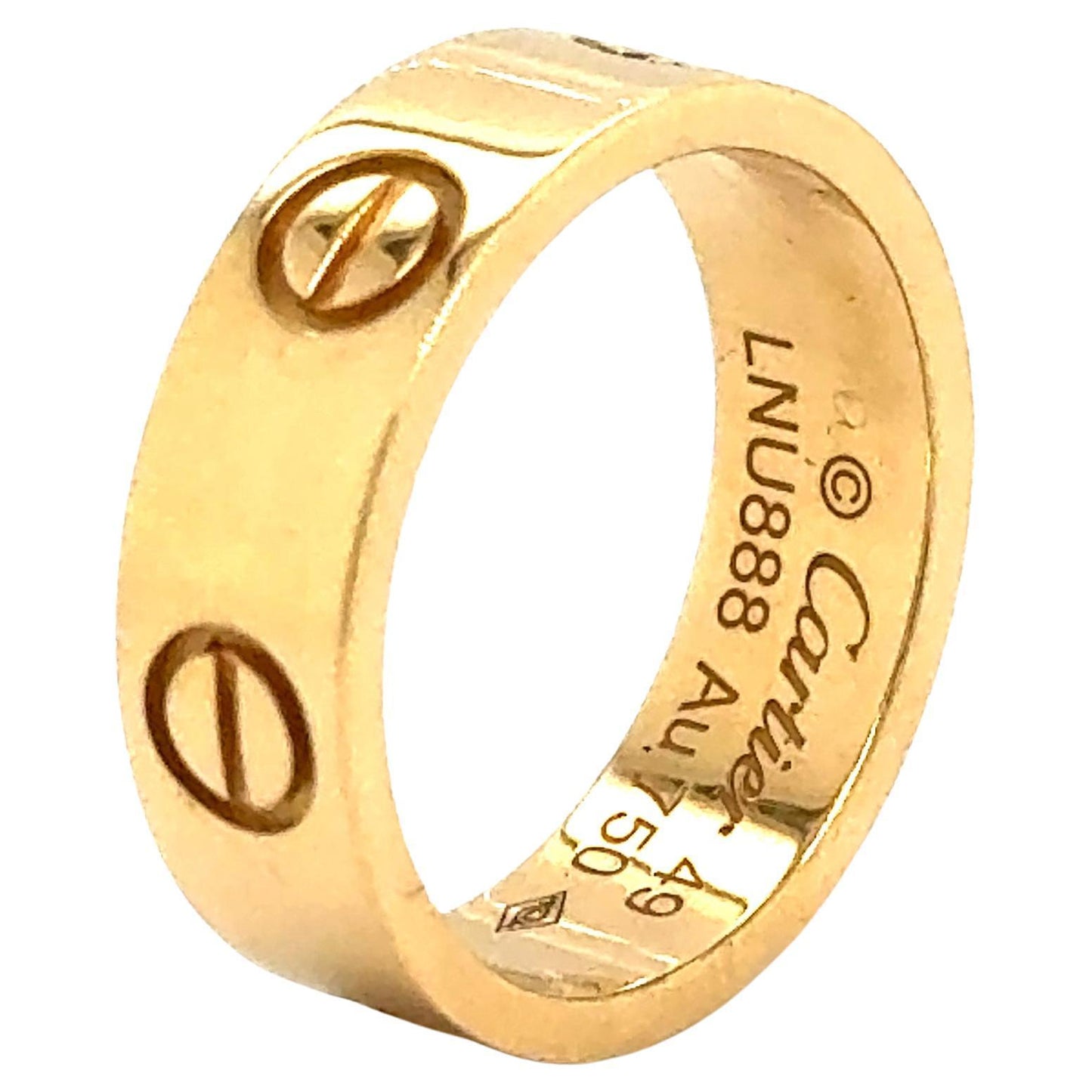 Cartier Love Ring 18k Yellow Gold Size 49