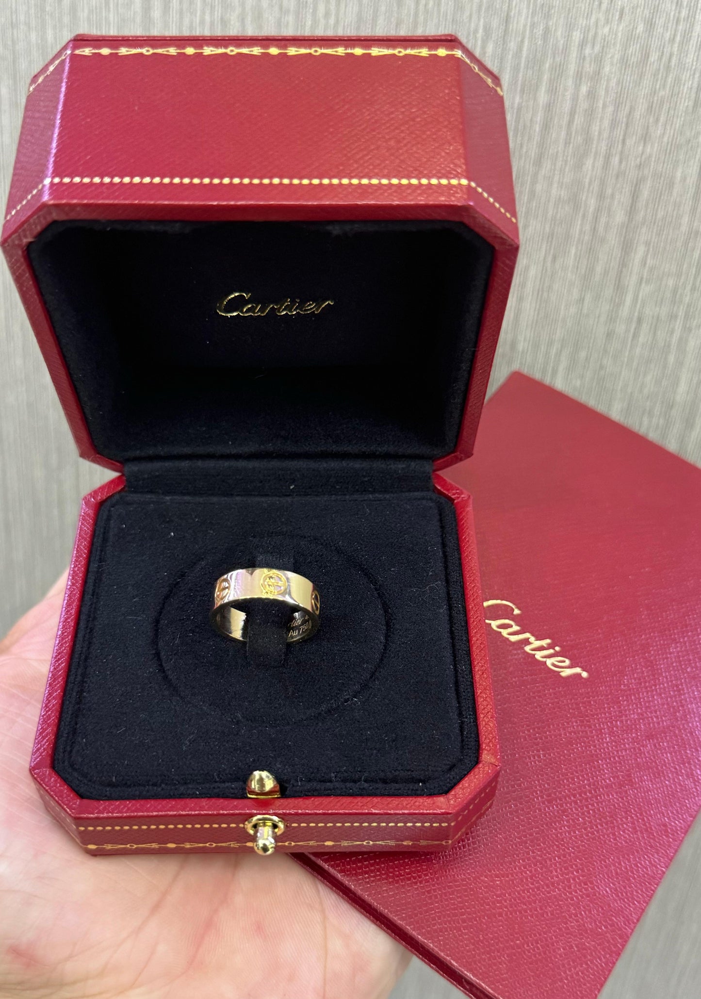 Cartier Love Ring 18k Yellow Gold Size 49