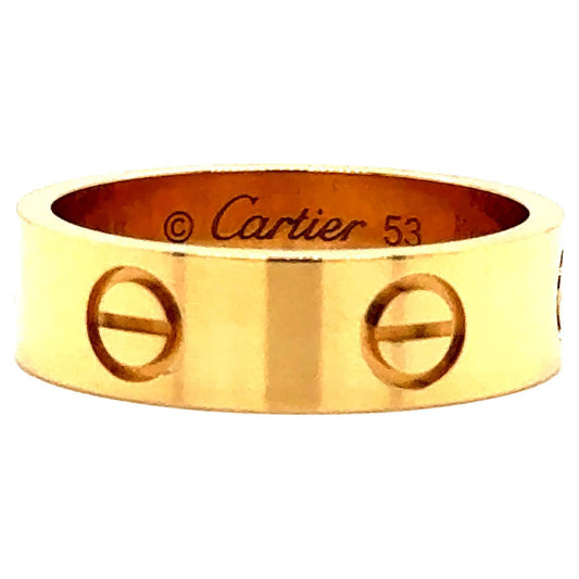 Cartier Love Ring 18k Yellow Gold Size 53