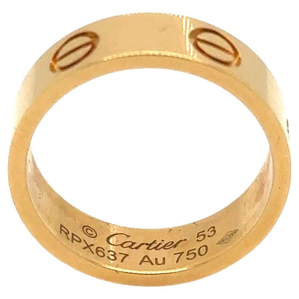 Cartier Love Ring 18k Yellow Gold Size 53