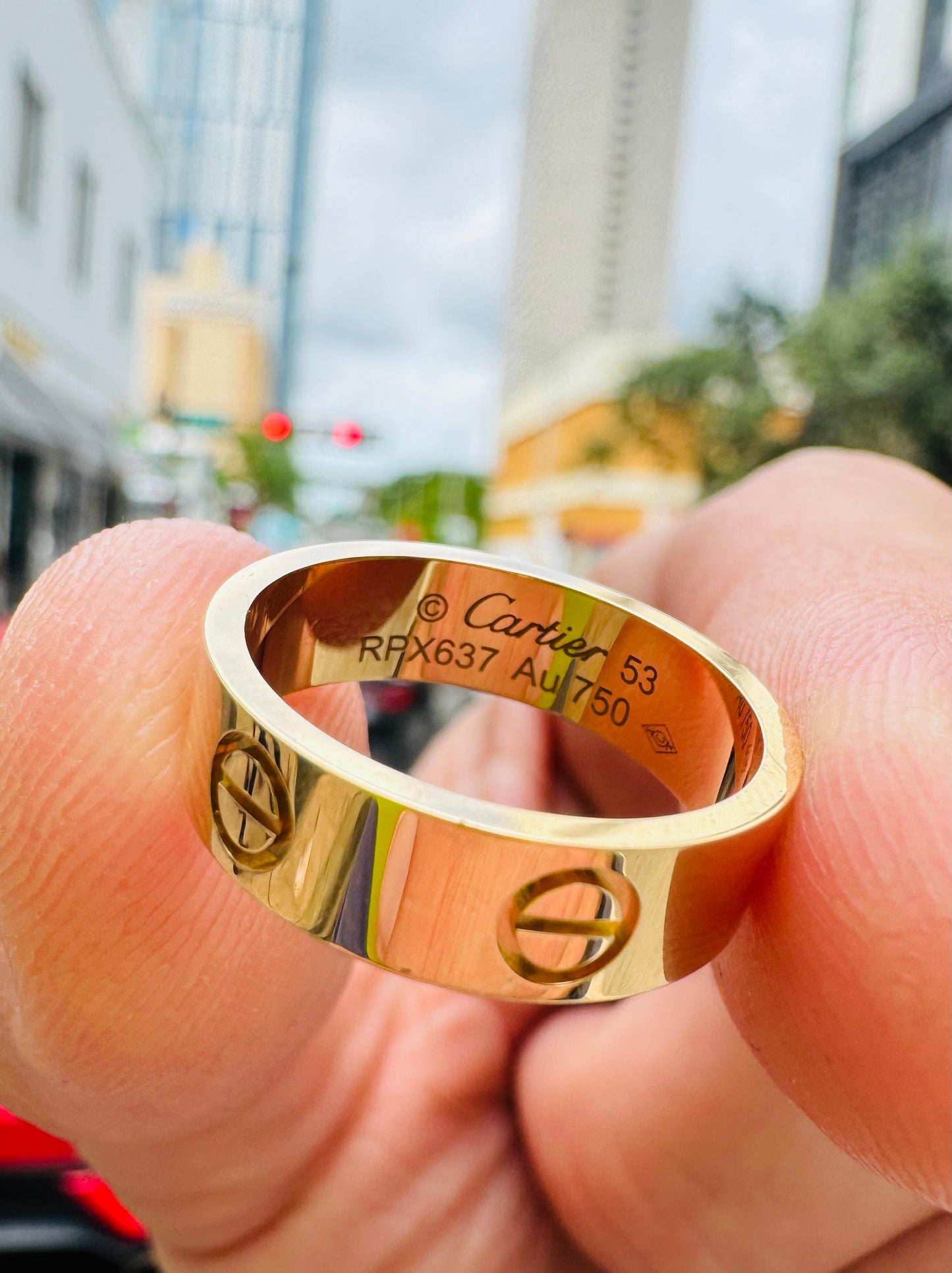 Cartier Love Ring 18k Yellow Gold Size 53