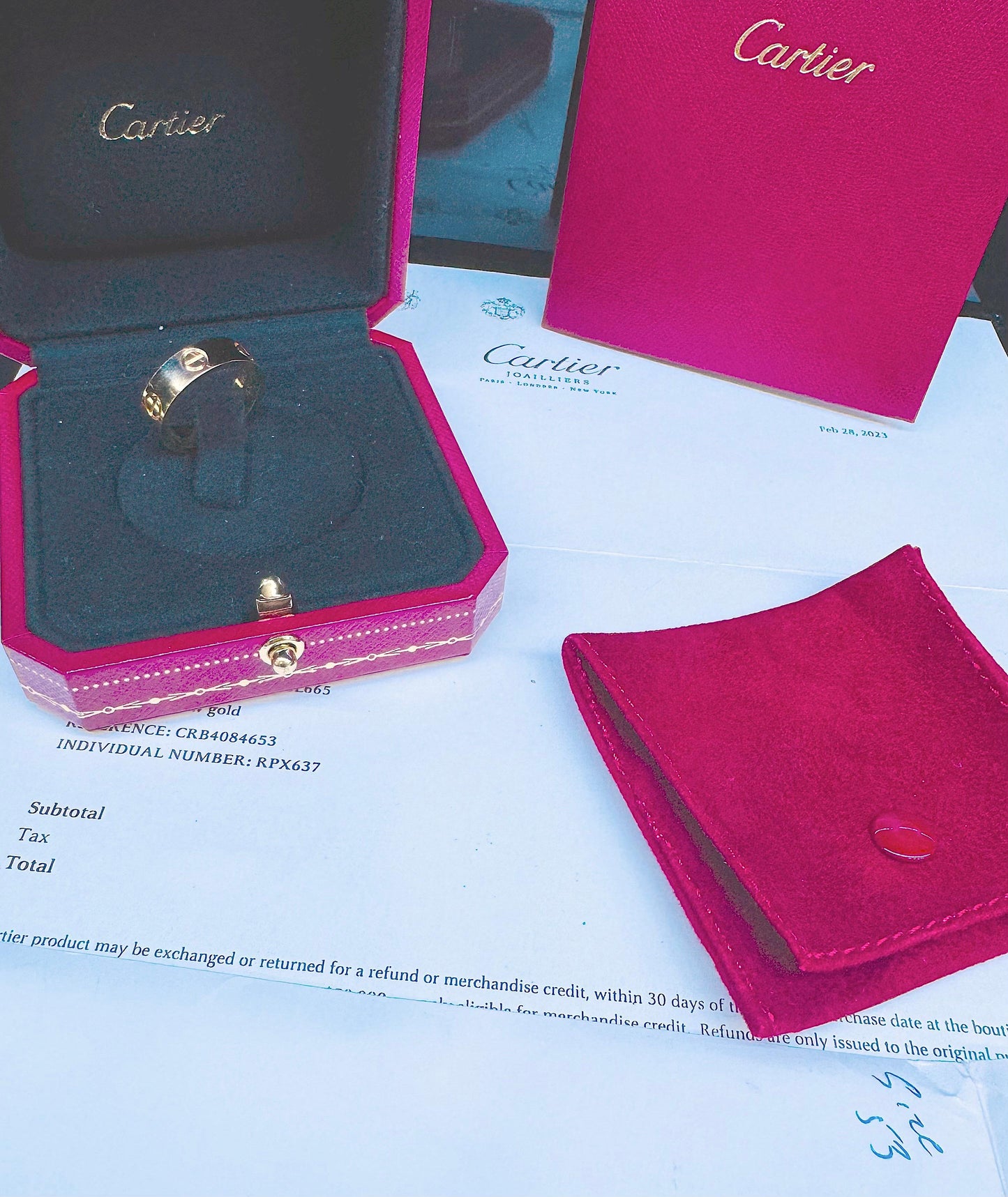 Cartier Love Ring 18k Yellow Gold Size 53