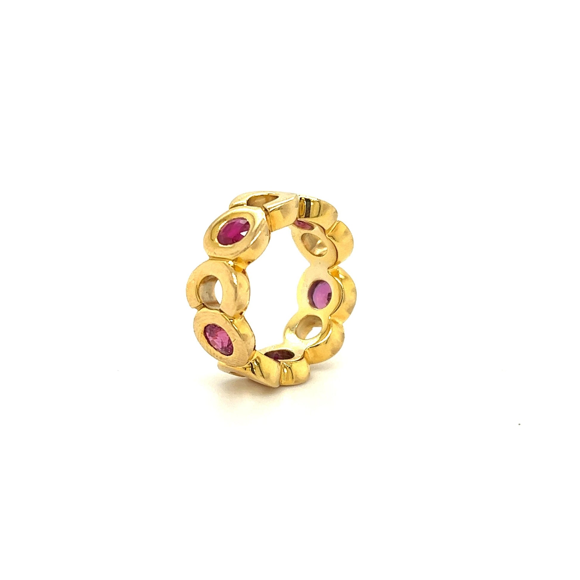 Chanel Ruby Gemstone 18k Yellow Gold “Coco” Ring